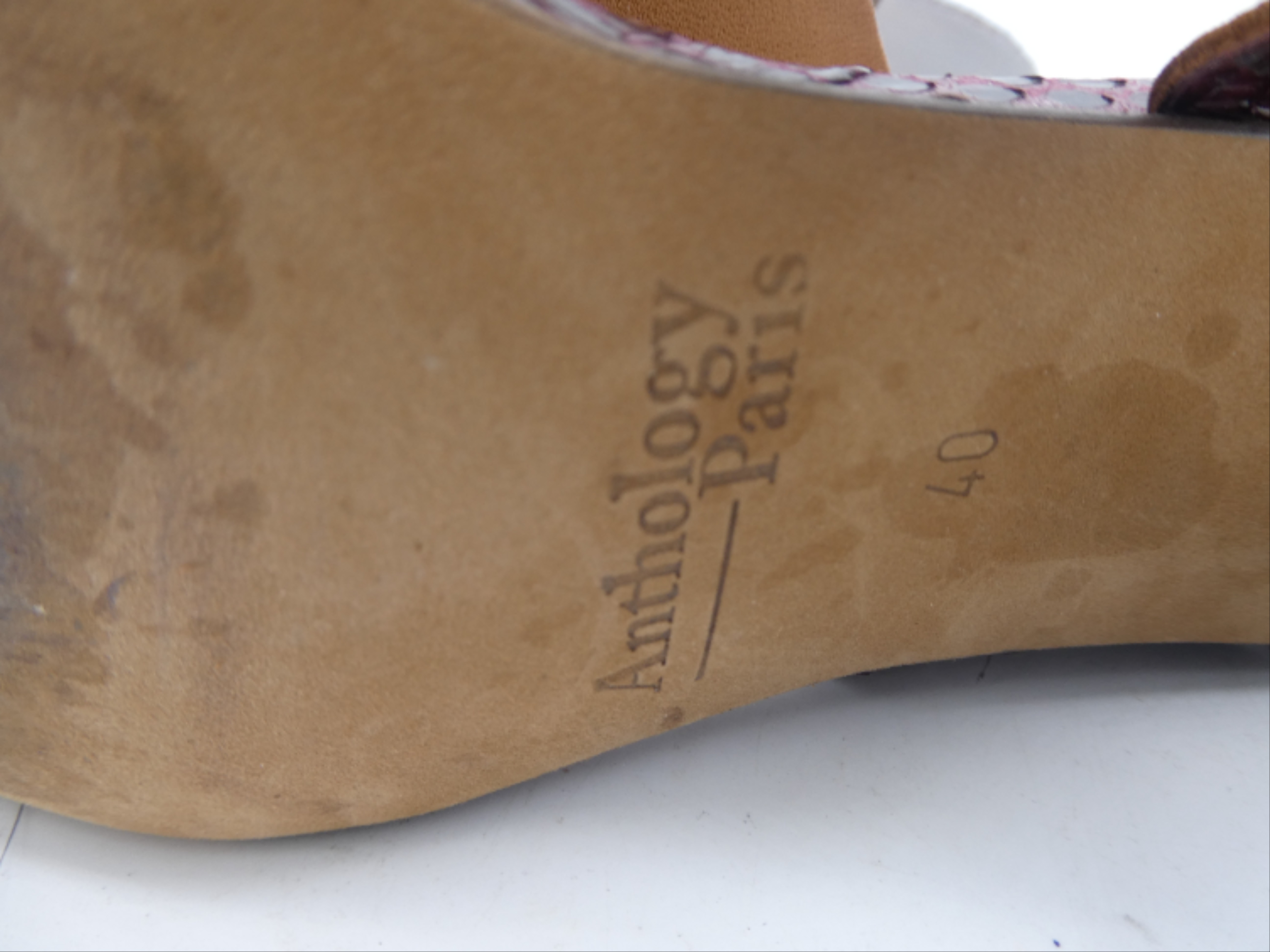 Anthology Paris - Sandales rouge bordeaux - 40 - Photo 5