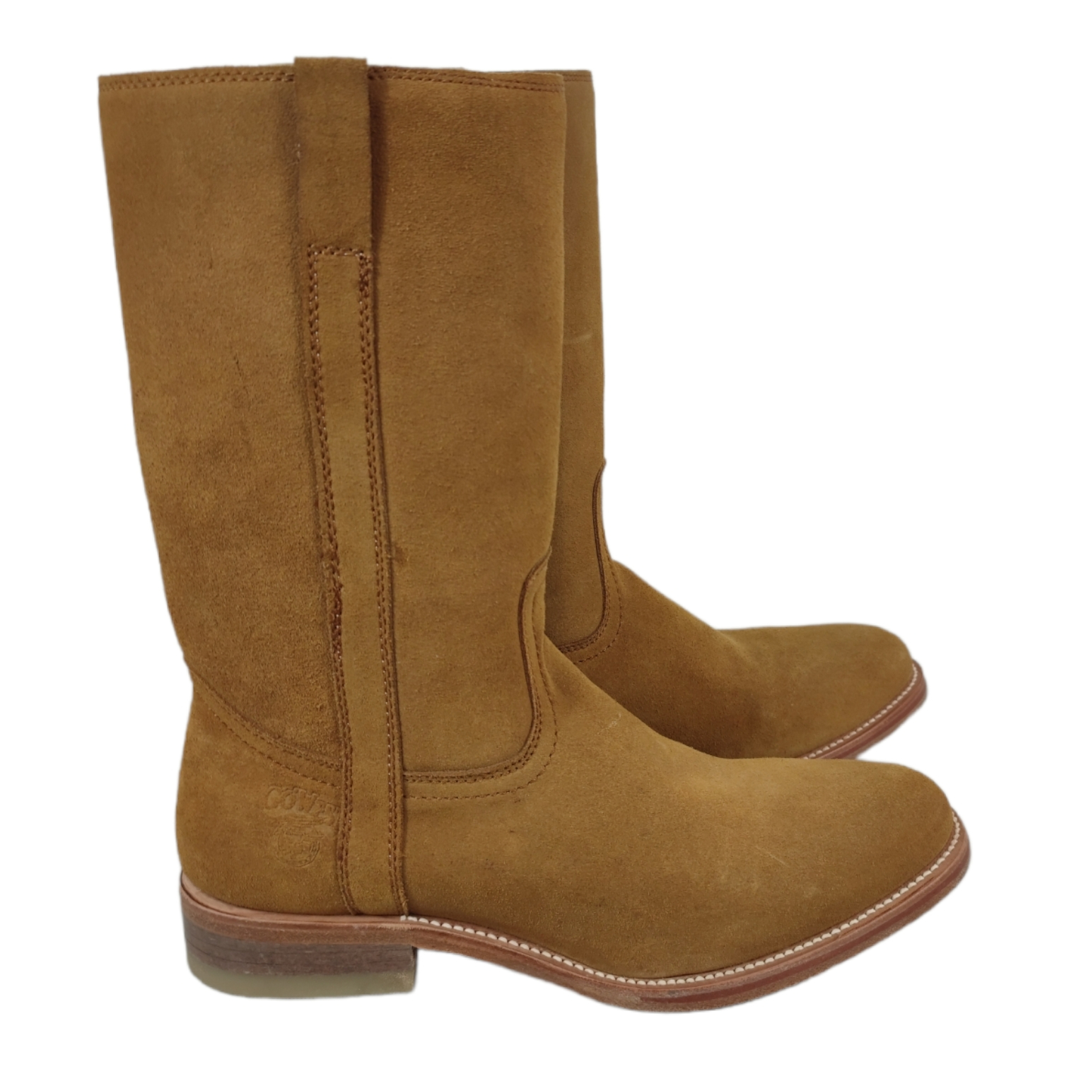 Paire de bottes en croûte de porc beige Go West - taille 40 Très bon état - Vue 3 - 