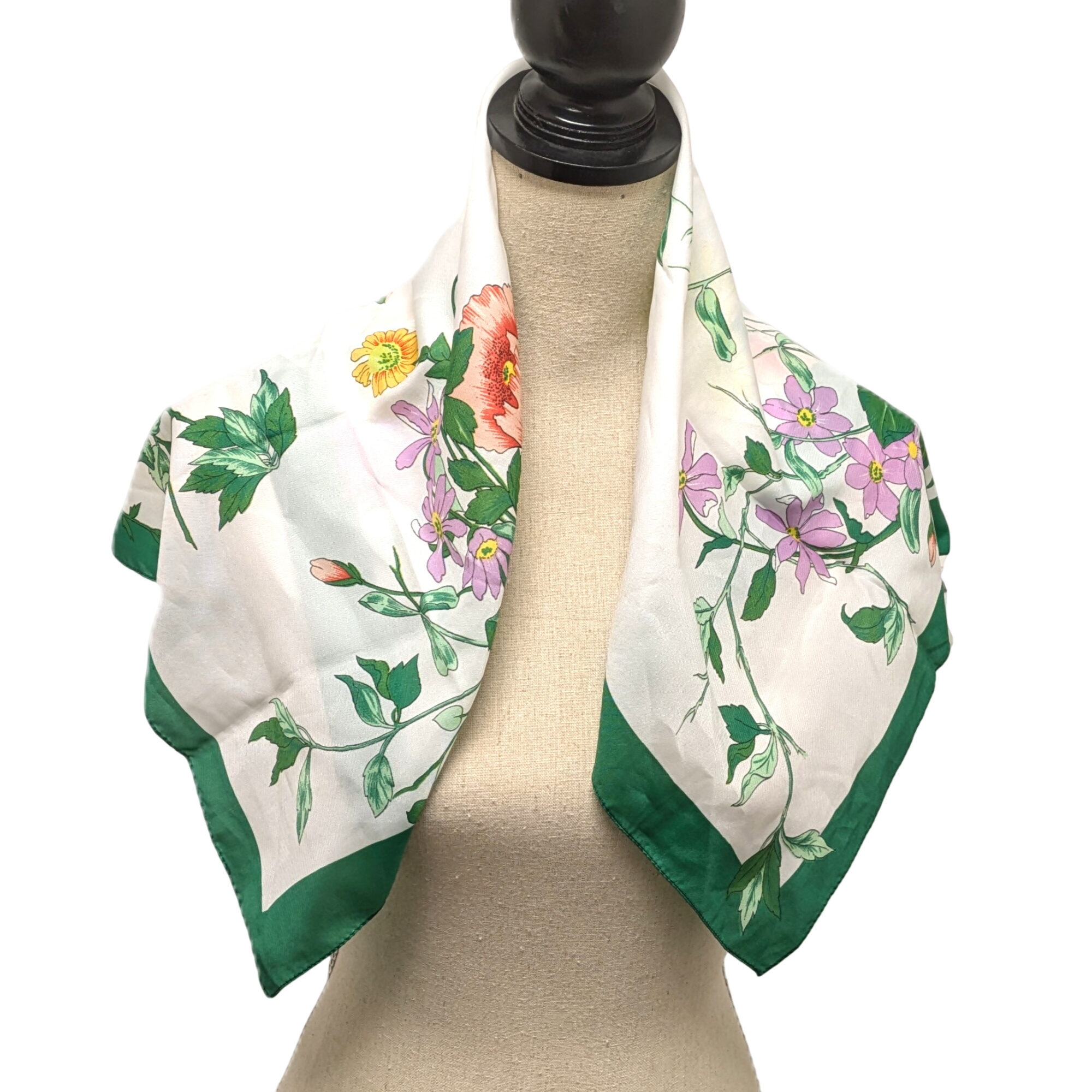 Foulard à motifs vert - Photo 0