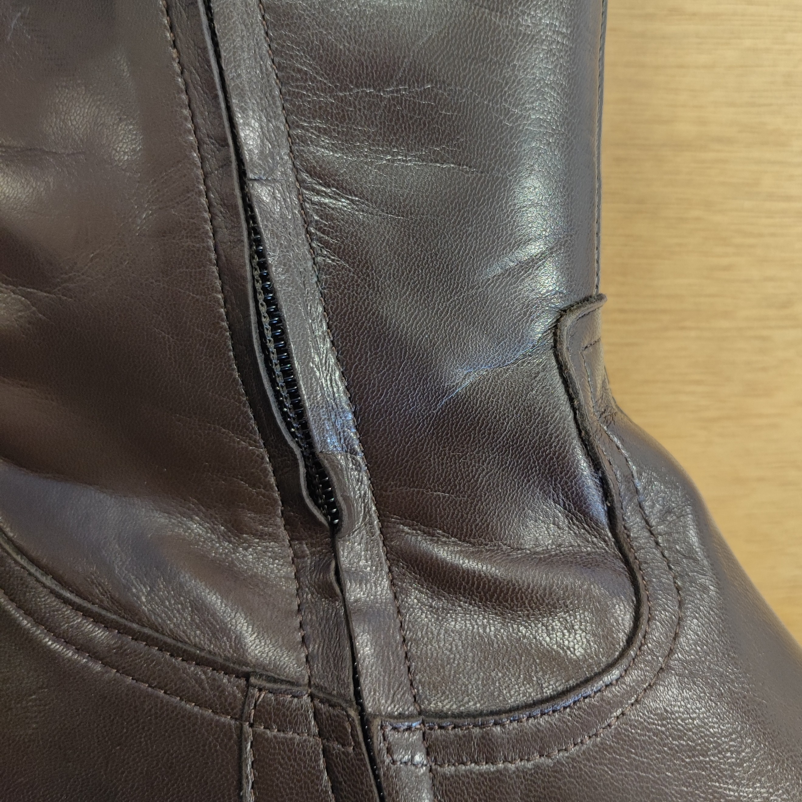 PROMO STEPHANE KELINA - Santiag marron foncé en cuir - 36.5 - Femme - Bon état - Photo 10