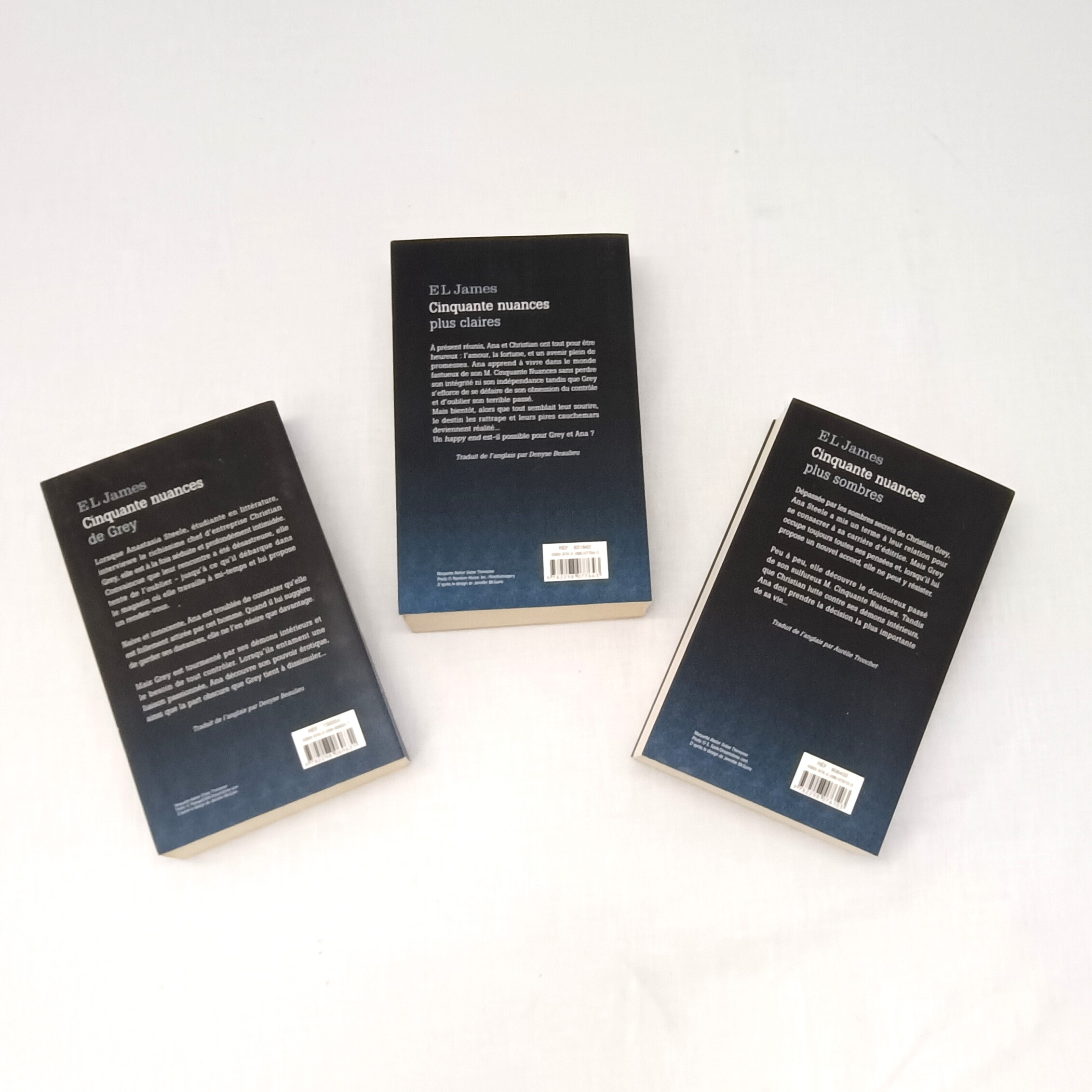 Lot de 3 livres Cinquante nuances de grey, plus sombre, plus claires - Photo 1