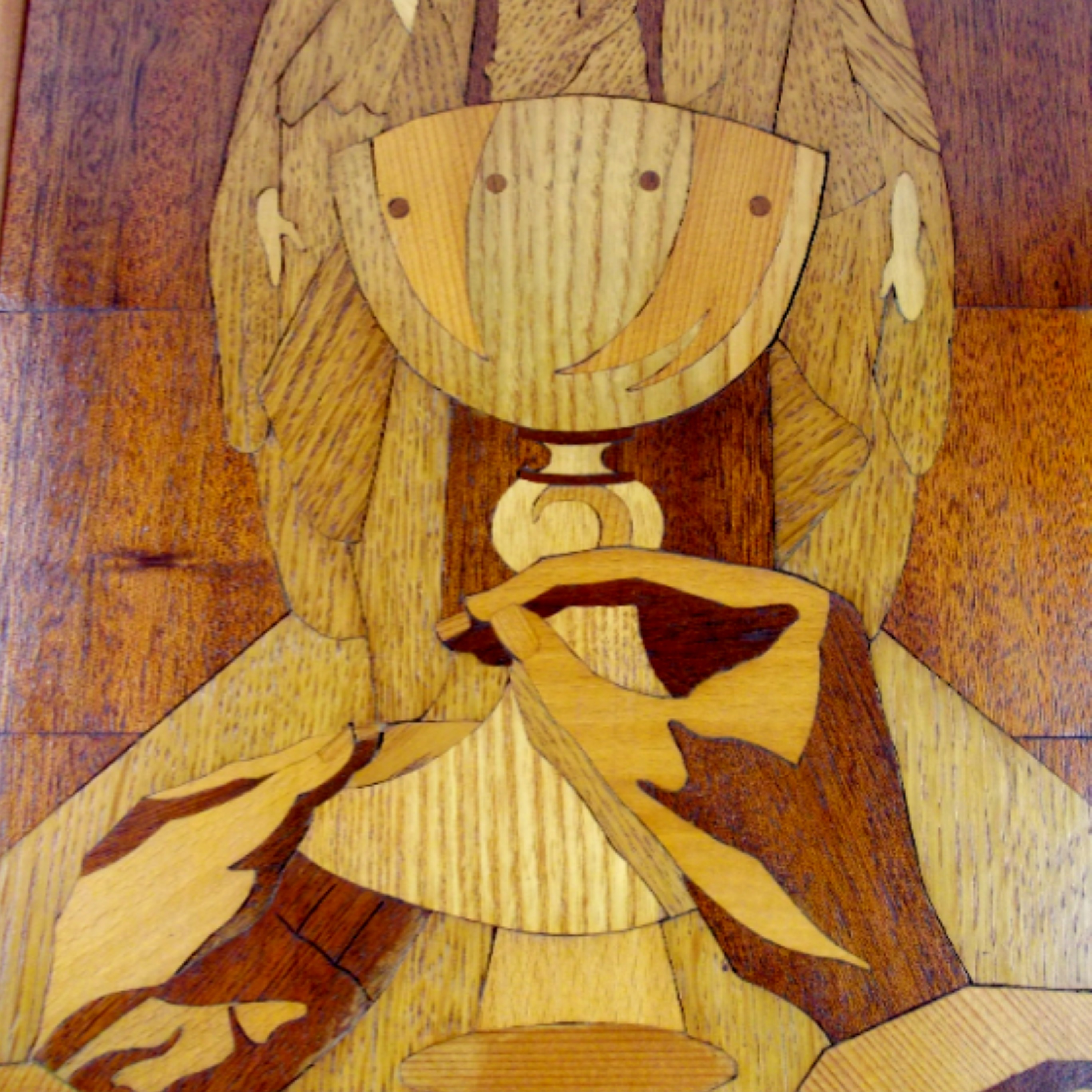 Tableau marqueterie d'art début XX éme - Photo 2