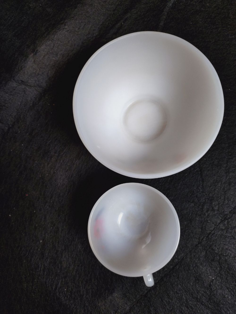 Lot fleuris ARCOPAL -opaline-vintage - Photo 8