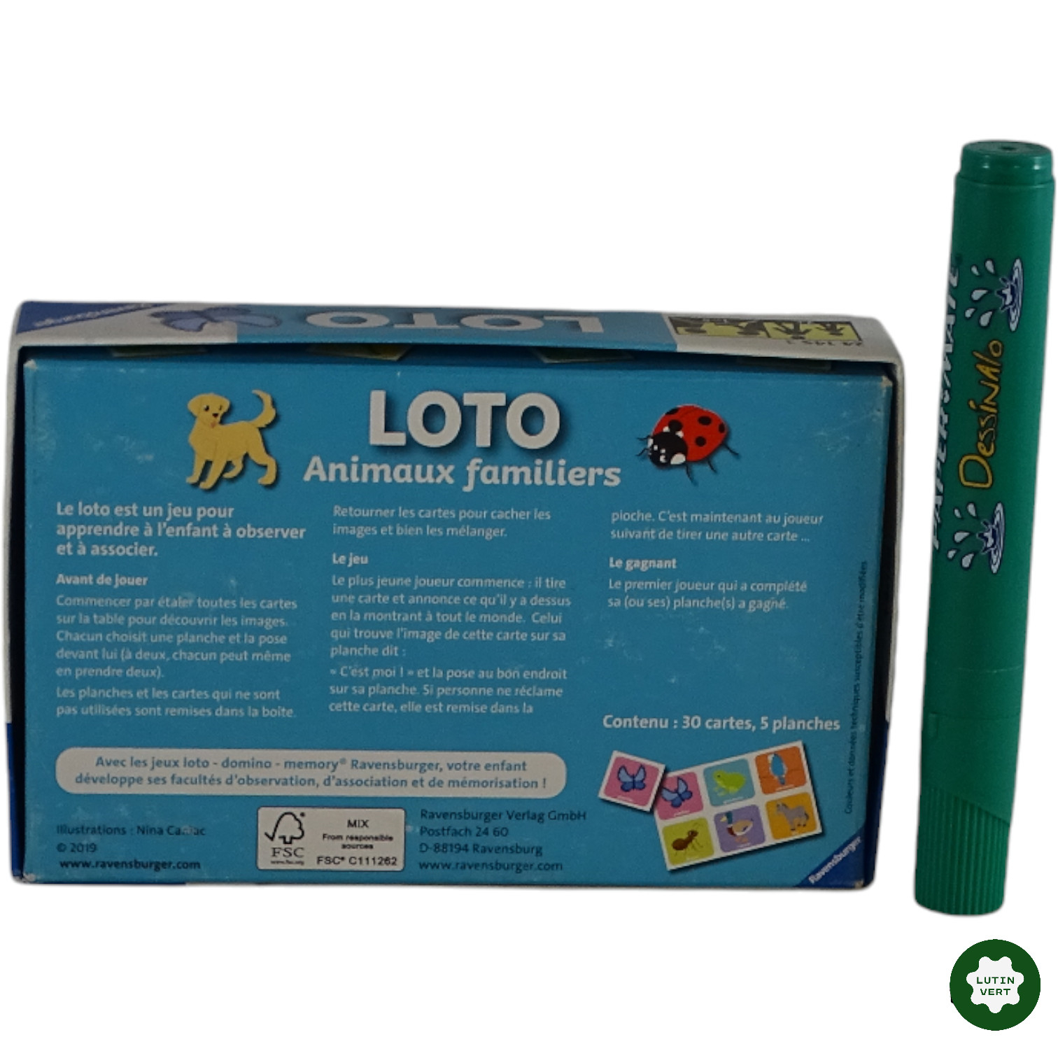 Loto Animaux familiers d'occasion RAVENSBURGER - Dès 2 ans | Ref 9814 - Photo 3