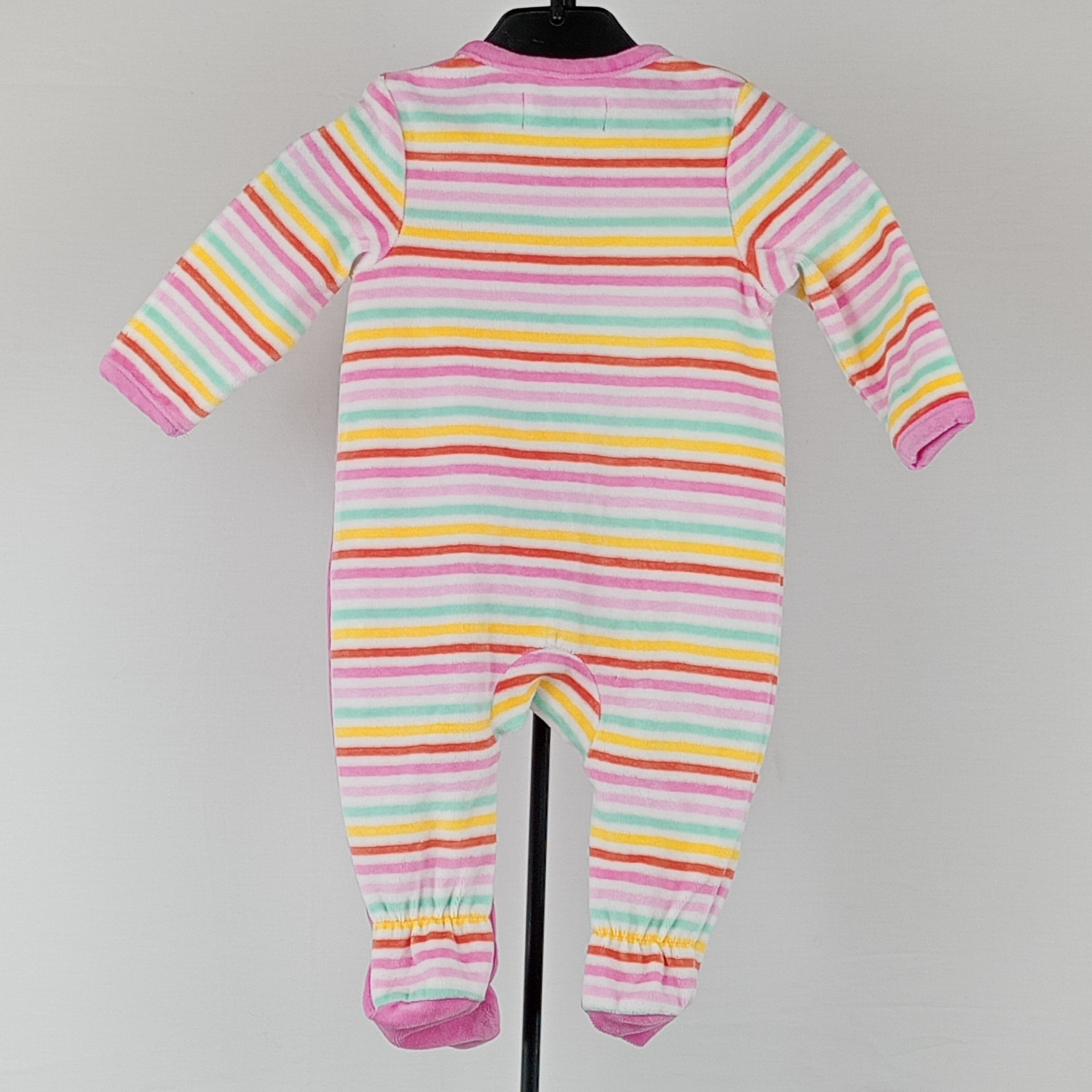 Pyjama bébé fille à rayures de la marque Premaman with love manches longues de couleur rose et blanc taille 60 cm (3 mois) - Photo 1