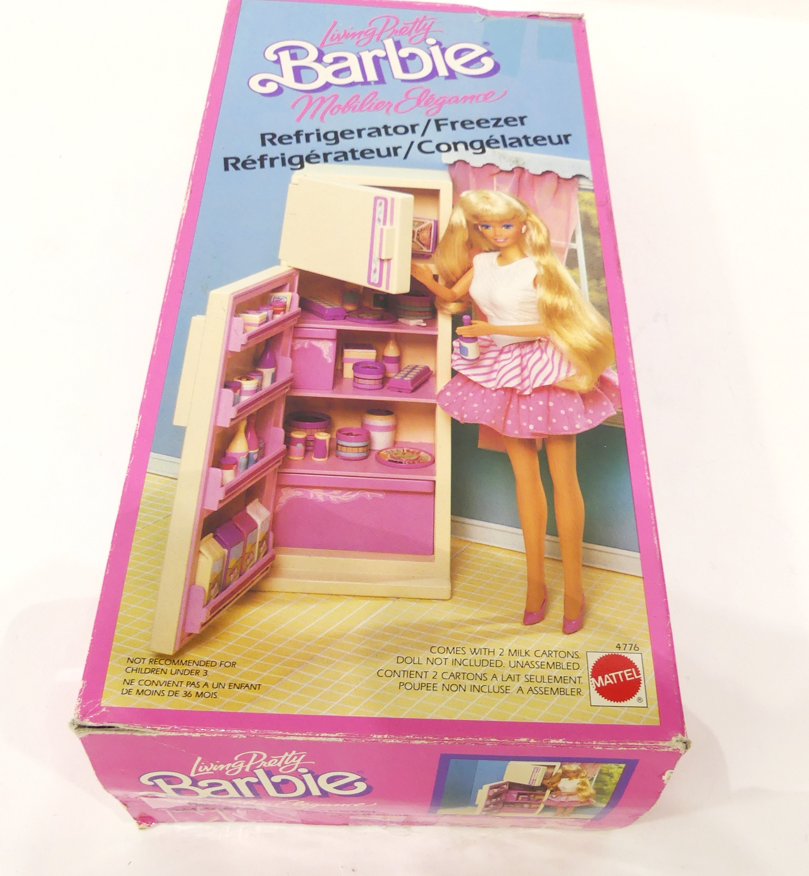 Lot de deux BARBIE Espace cuisine et frigo MATTEL année 1987 dans leur boîte d'origine - État correct - Photo 14
