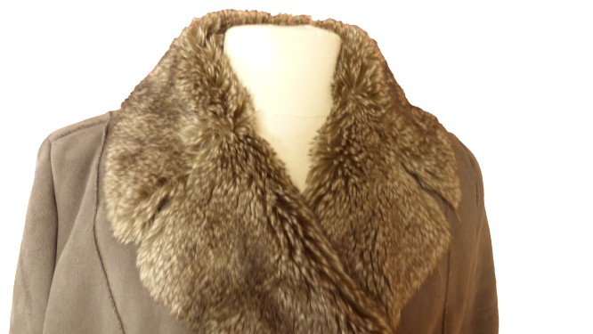 Manteau femme imitation daim - Photo 2