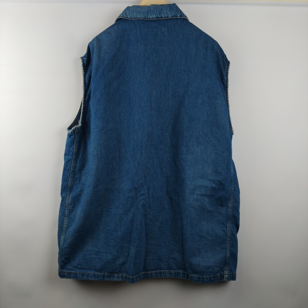 American Vintage - Veste bleue en jeans sans marche authentic coton - Taille U - Photo 2