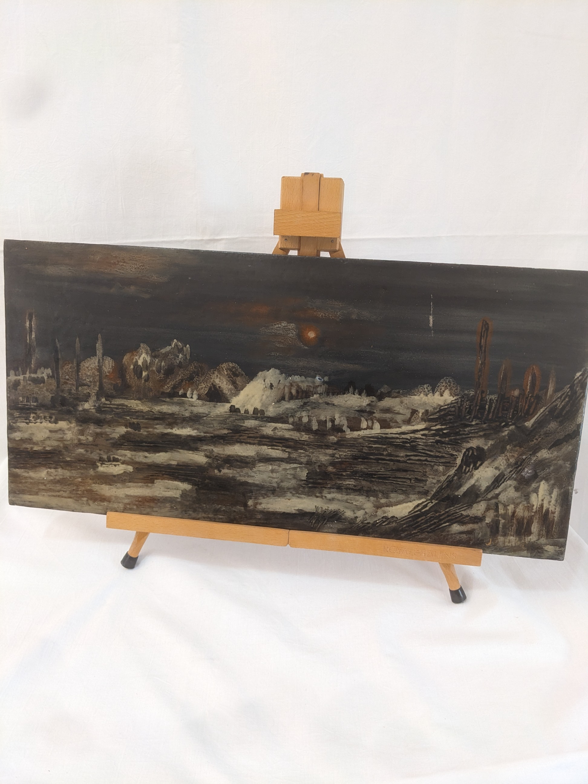 Tableau paysage - huile sur panneau de particule - Photo 6