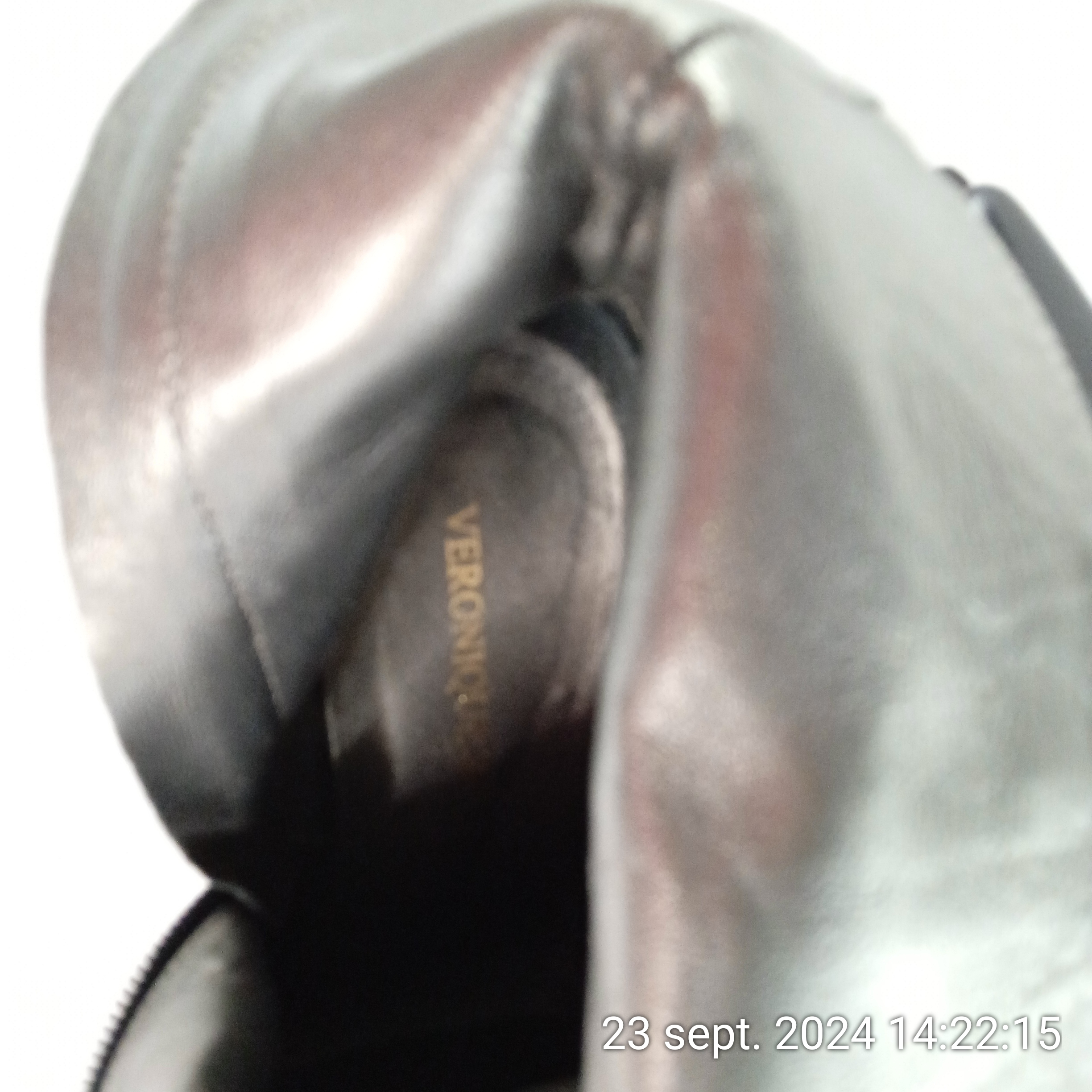 Bottine à talon 7.5 cm en cuir noir Véronique comme neuf taille 37  - Photo 3