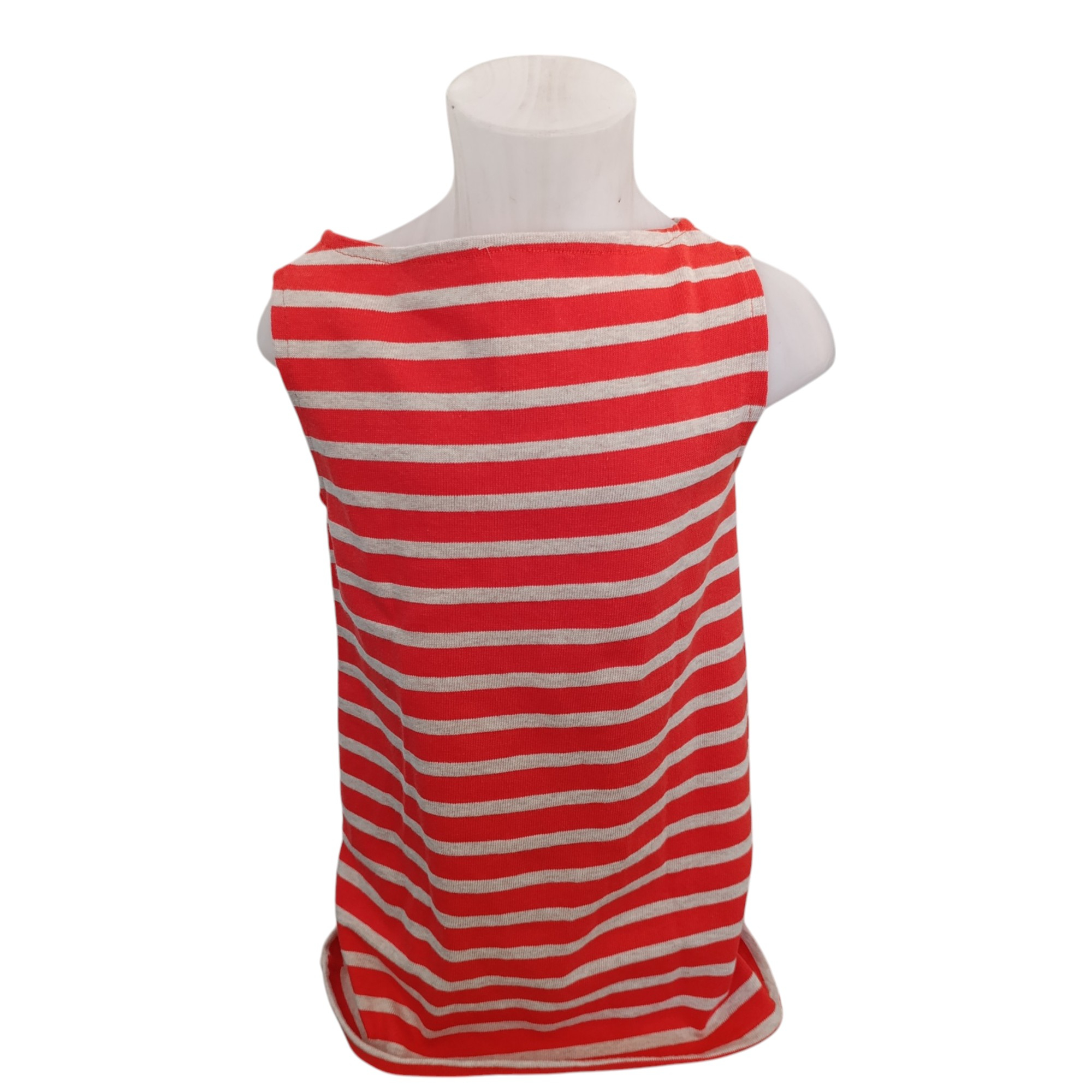 Robe orange pour enfants (taille 4ans), fabriqué dans notre atelier Acsomur, à partir de tissu recyclé - Photo 1