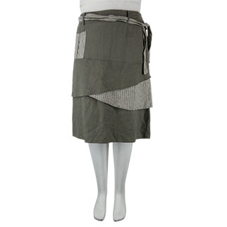 Jupe kaki à motifs - Femme - Edeis - Taille 48 - Photo 0