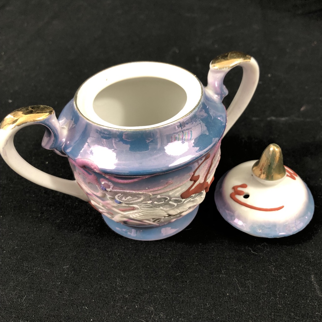 Service à thé en porcelaine fine du japon avec Geisha girl au fond de la tasse - Bon état - Photo 6