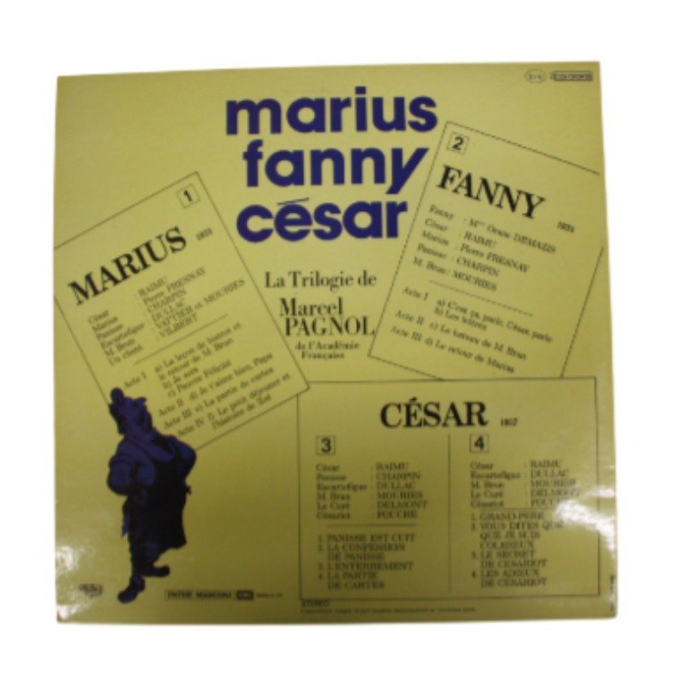 Voir photo 4 de Vinyle Marcel Pagnol Avec Raimu, Pierre Fresnay, Orane Demazis, Charpin, Robert Vattier – Marius Fanny César (La Trilogie De Marcel Pagnol De L'Académie Française) Vinyle Marcel Pagnol Avec Raimu, Pierre Fresnay, Orane Demazis, Charpin, Robert Vattier – Marius Fanny César (La Trilogie De Marcel Pagnol De L'Académie Française) Très bon état - Vue 4 -