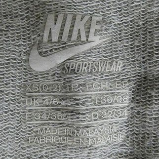 Sweat-shirt rose et gris à manches courtes avec capuche - femme - Nike - taille 34/36 - Photo 3