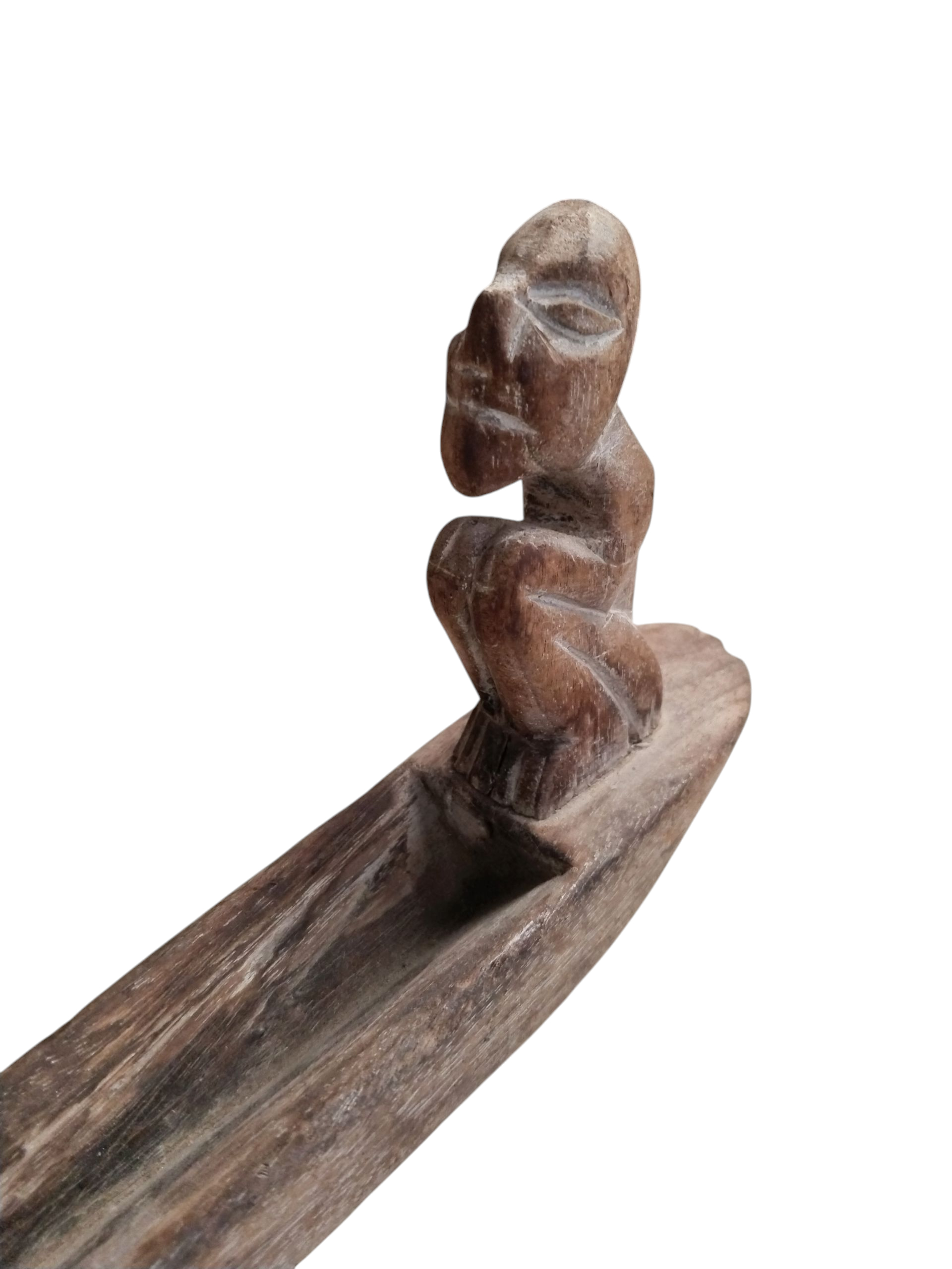 Pirogue Africaine en bois sculpté - Photo 1