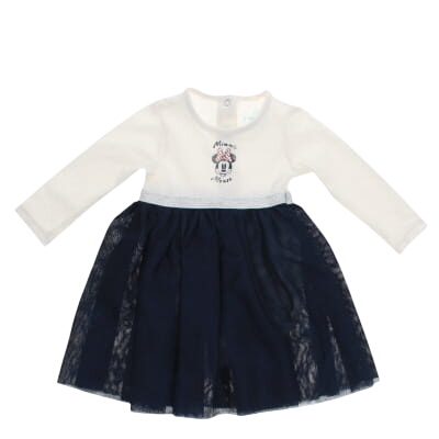 Robe beige et bleu avec imprimé - Bébé - Disney Baby - Taille 3 mois - Photo 0