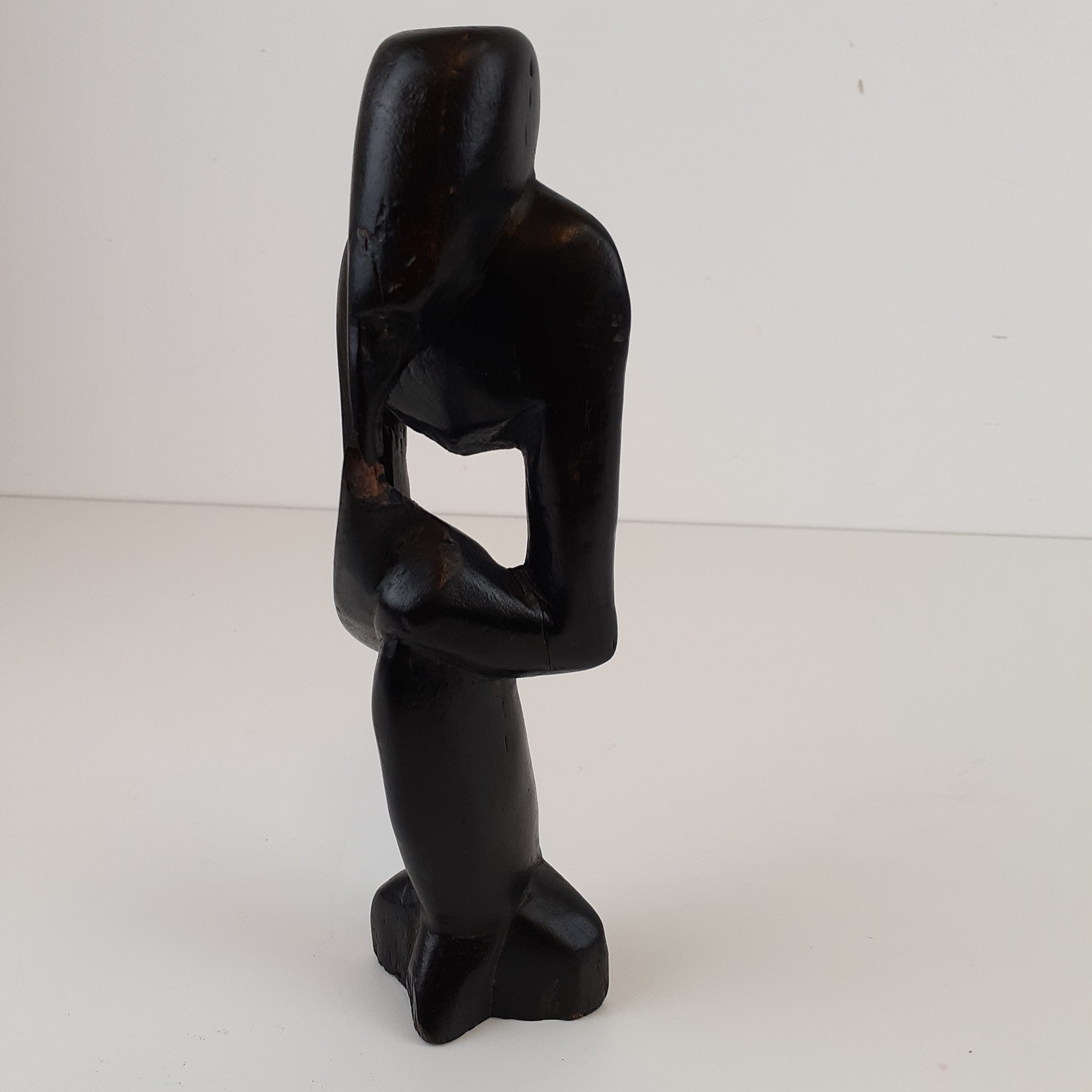 Statue en bois - Le Penseur - Photo 5