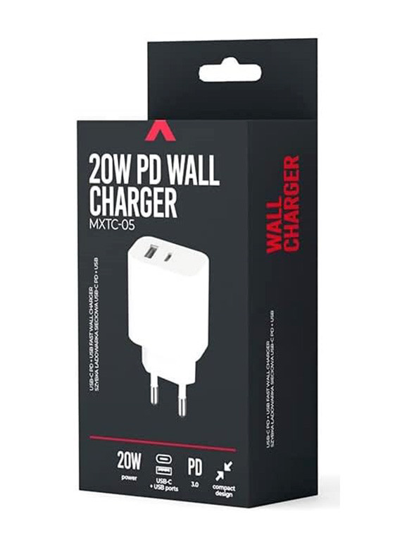 Chargeur Usb/Usb-C Maxlife - Blanc - 20 W