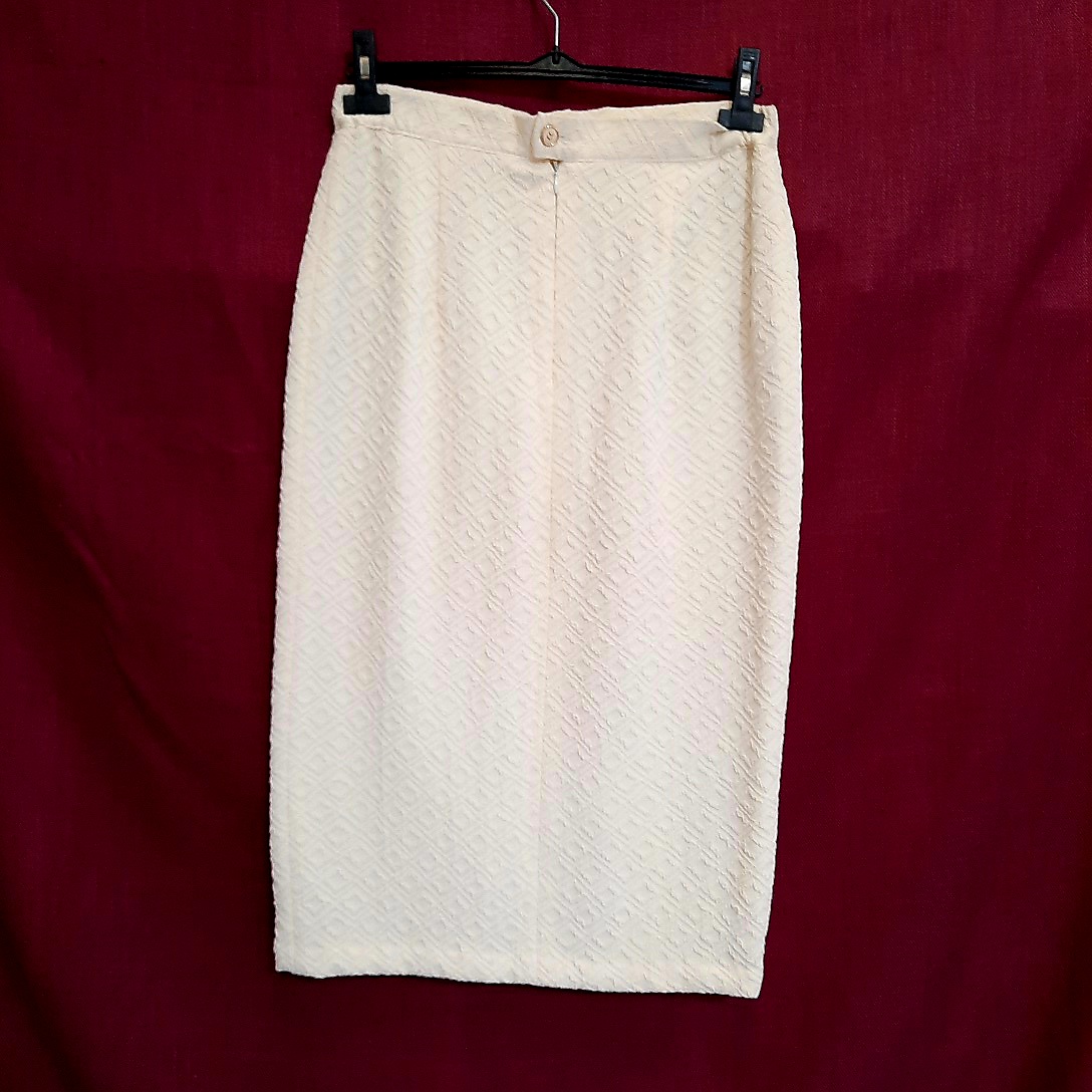 Jupe chic blanc crème Christine Laure T 42 Très bon état - Vue 2 - 