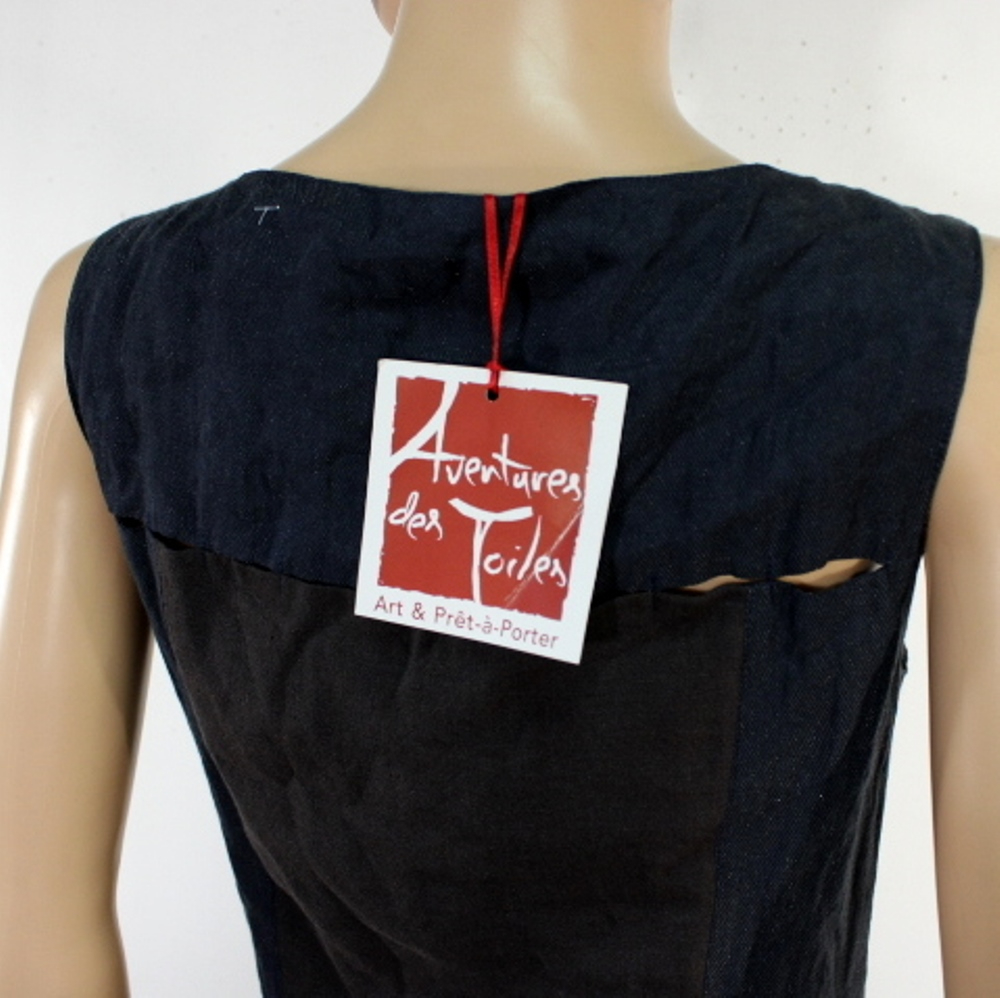 Robe Bleue & Noire AVENTURES DES TOILES Taille 38 Comme neuf - Vue 3 - 