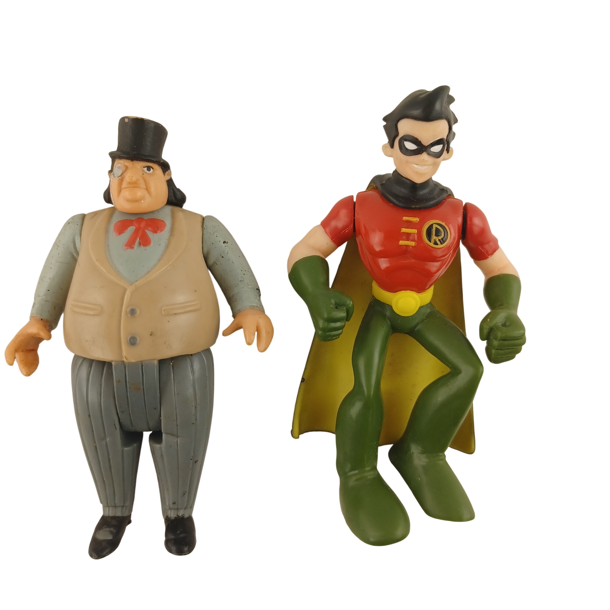 Lot de deux figurines de résine Batman, Robin s15 de 10 cm et le Pingouin Kenner de 1993 de DC Comics Très bon état -  reconditionné disponible sur Label Emmaüs