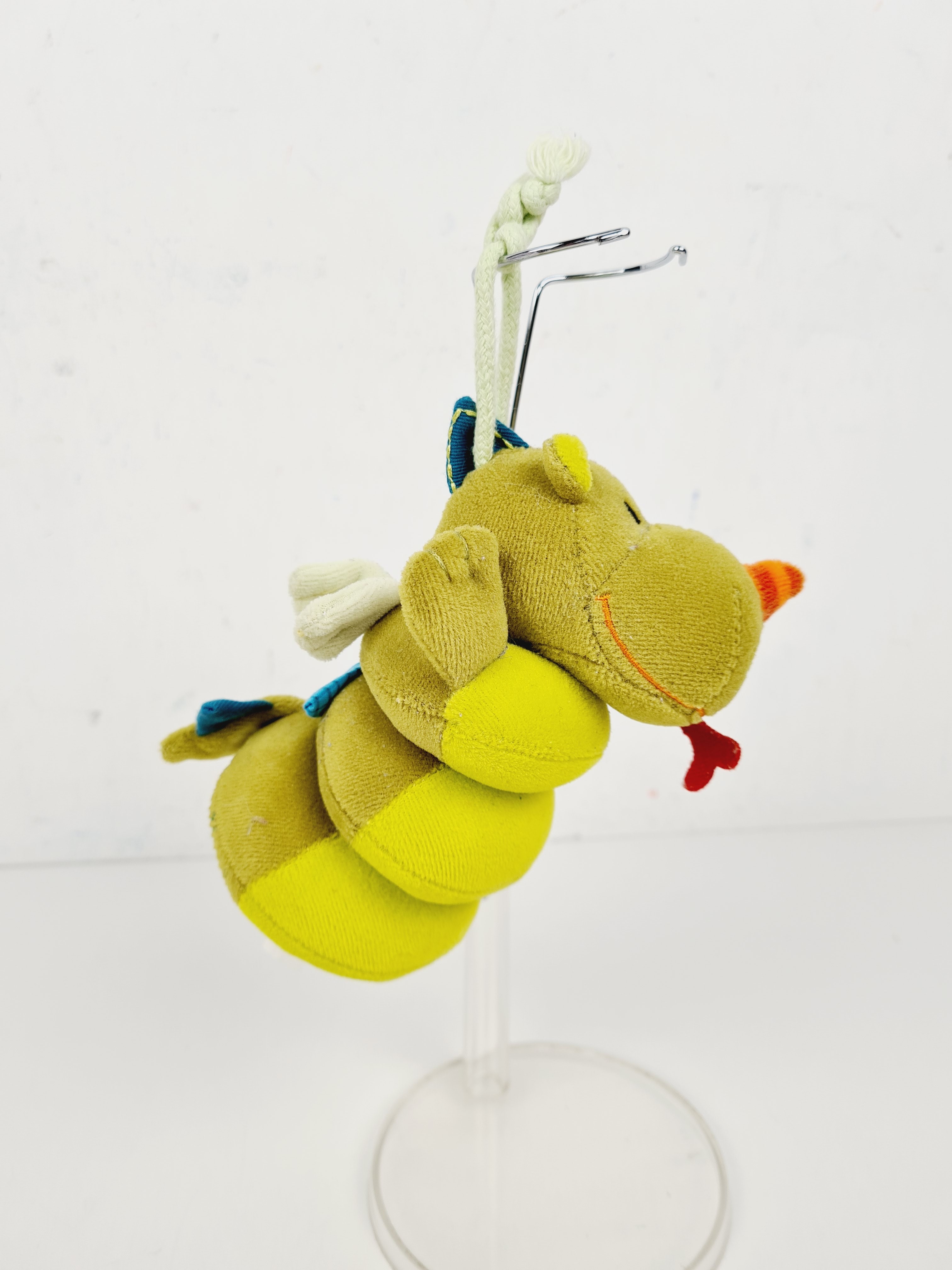 Jeux de poussette/lit /parc en tissu - Dragon vert vibrant - Lilliputiens - 15 cm - Dés la naissance - Photo 1