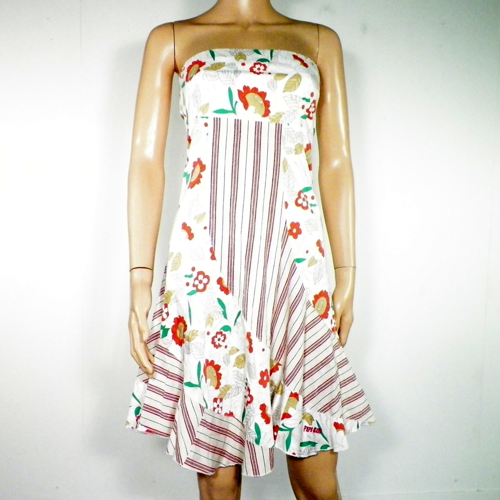 Robe Blanche PEPE JEANS T XS. Bon état -  reconditionné disponible sur Label Emmaüs