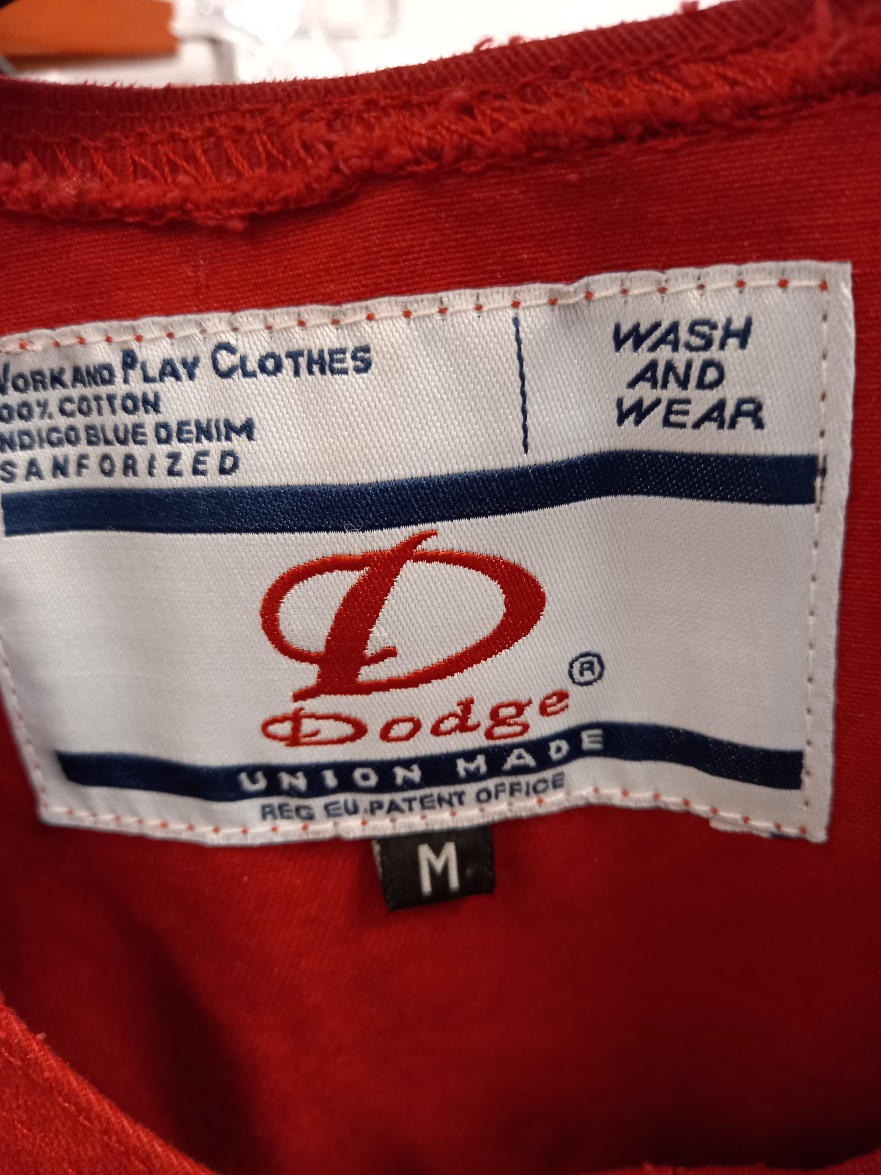 Veste en jeans sans manche rouge "Dodge"  - Vue 4 - 