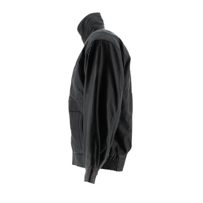 Veste en cuir noire Vintage - Homme - Taille 52  - Vue 3 - 