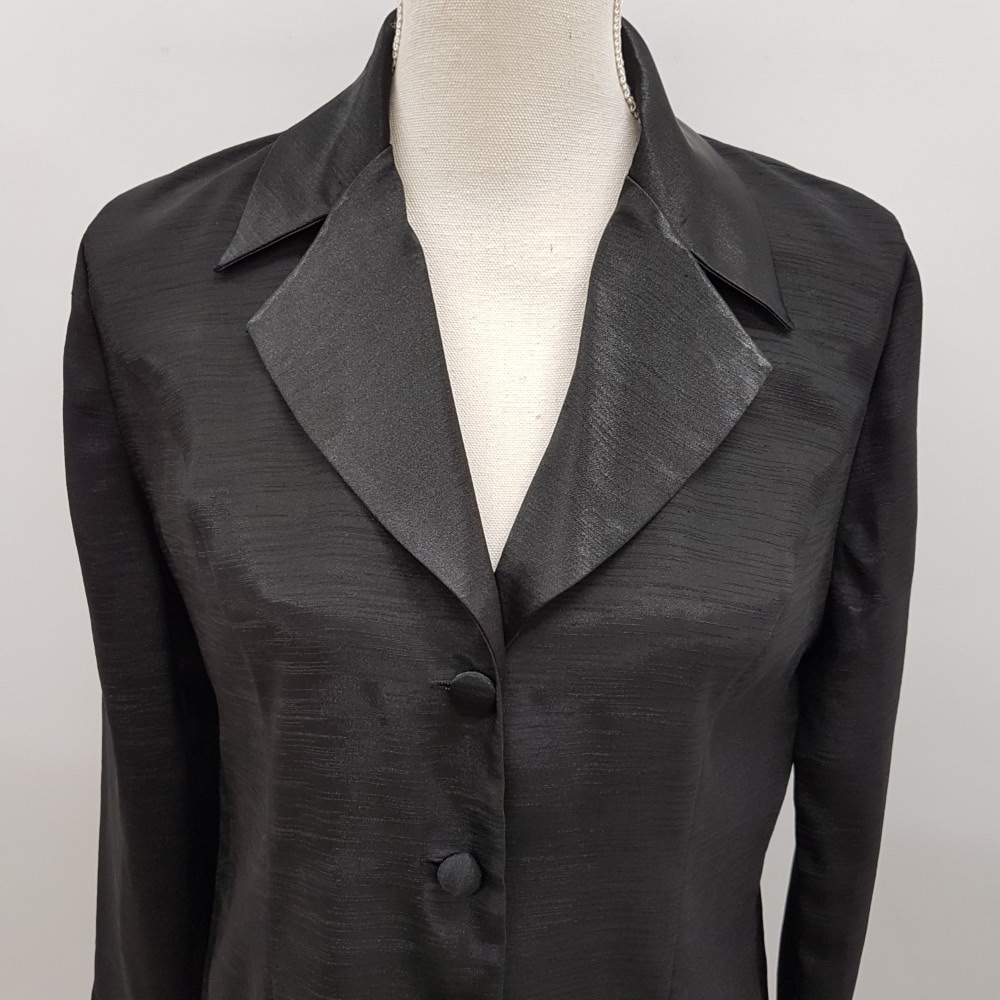 Veste de fêtes noire en tissu brillant - CANDA - taille 40 - Photo 4