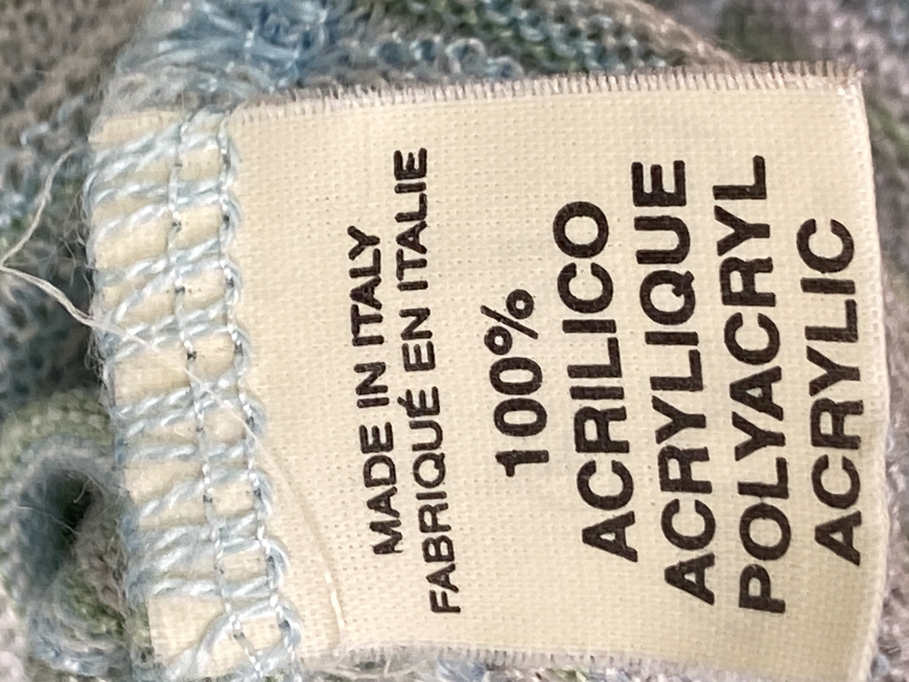 Gilet rayé bleu et vert Taille unique - Photo 2