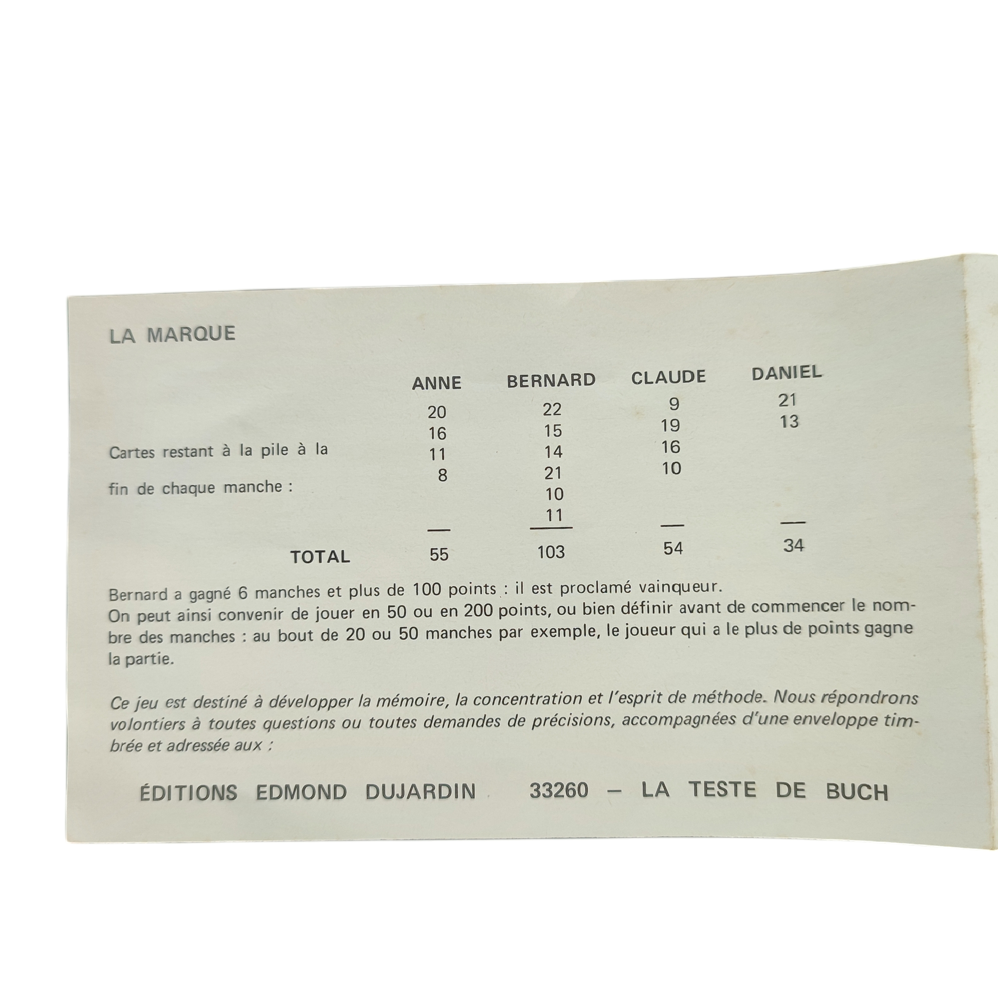 Ancien jeu de cartes "RAFLE" - jeu d'enquêteur des années 1960 - État correct - Photo 6