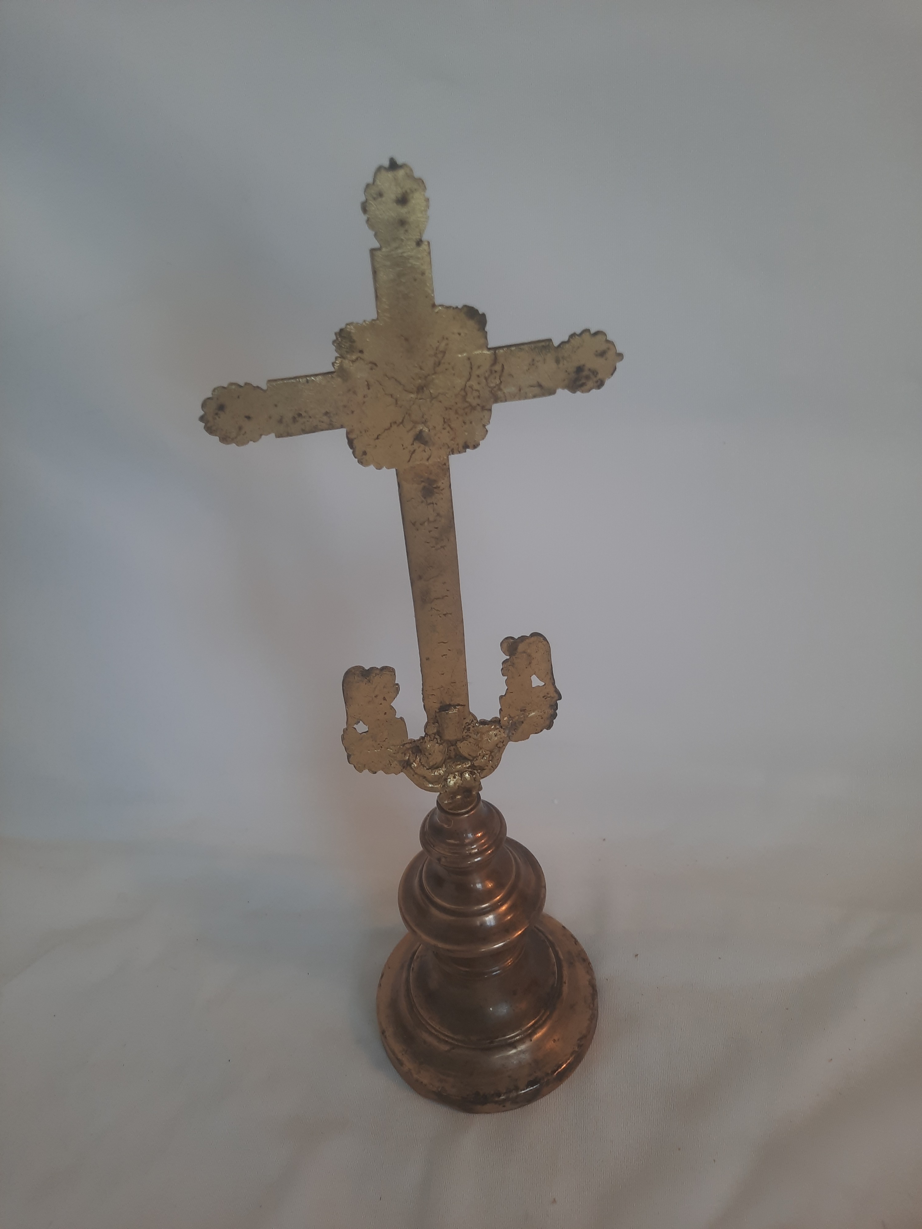 Crucifix antique, croix religieuse, bronze - Photo 5