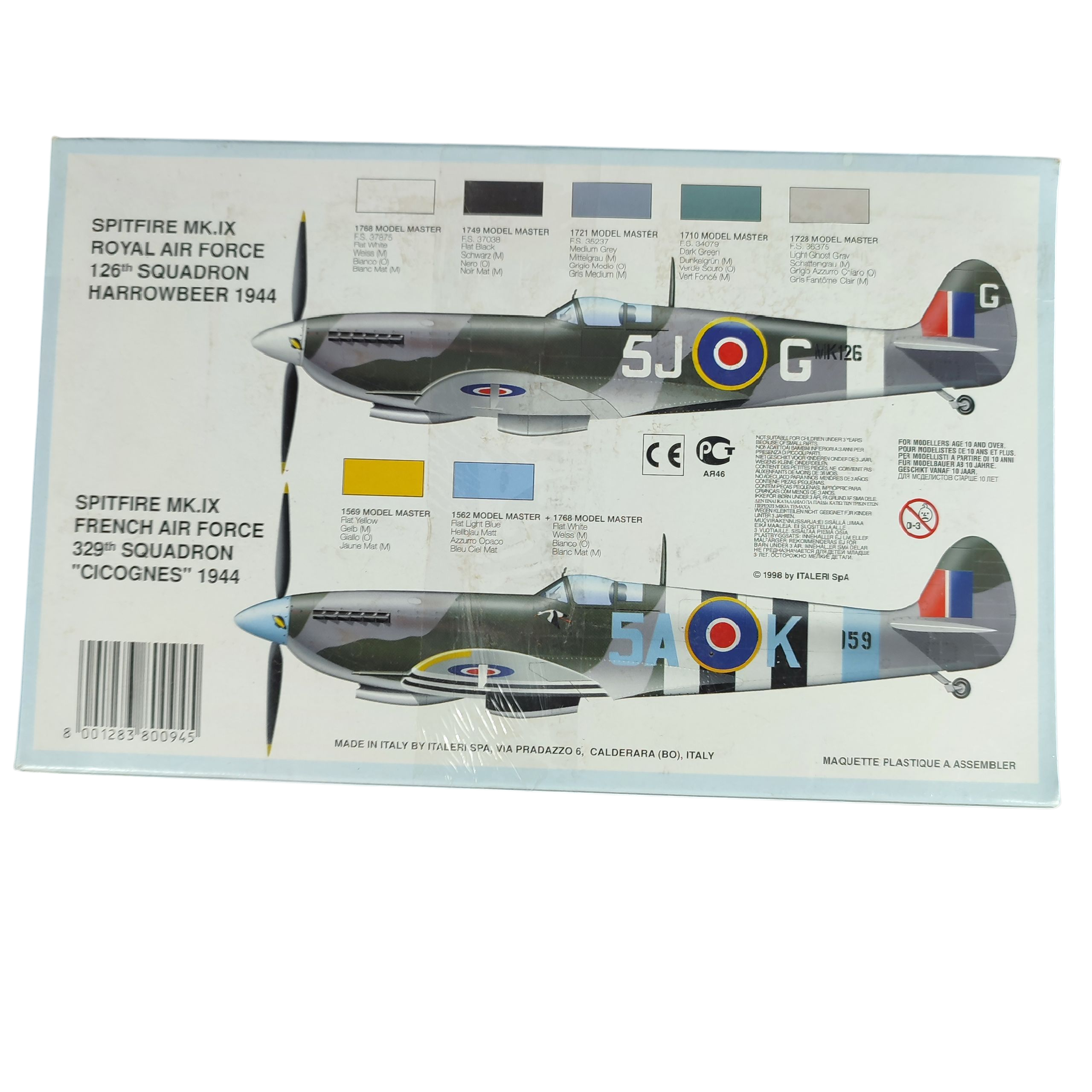 Voir photo 2 de Maquette Supermarine Spitfire Mk9, à l’échelle 1/72, de la marque Italeri. Maquette Supermarine Spitfire Mk9, à l’échelle 1/72, de la marque Italeri. Comme neuf - Vue 2 -