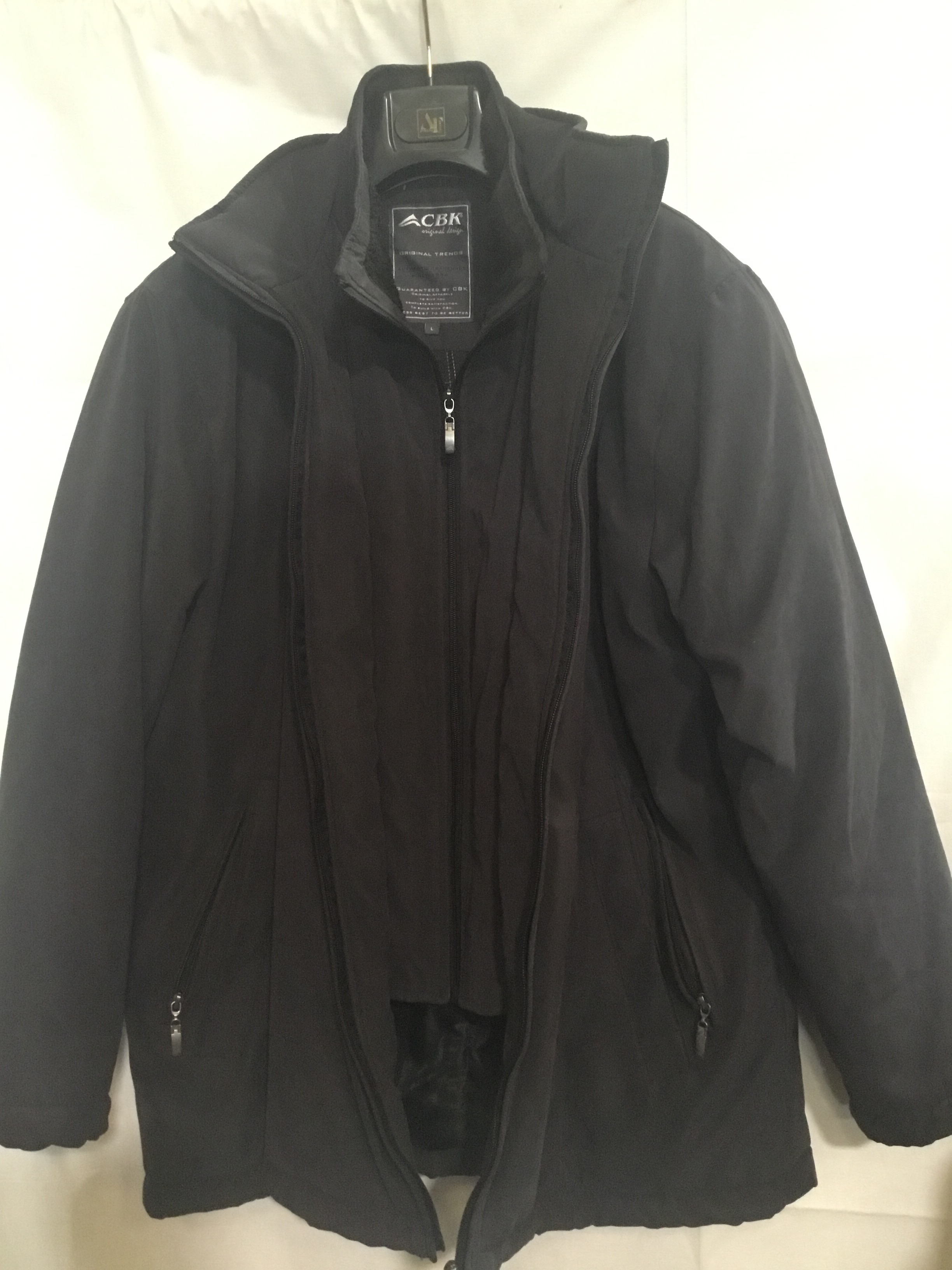 Veste homme longue noire « CBK » taille L  - Vue 4 - 