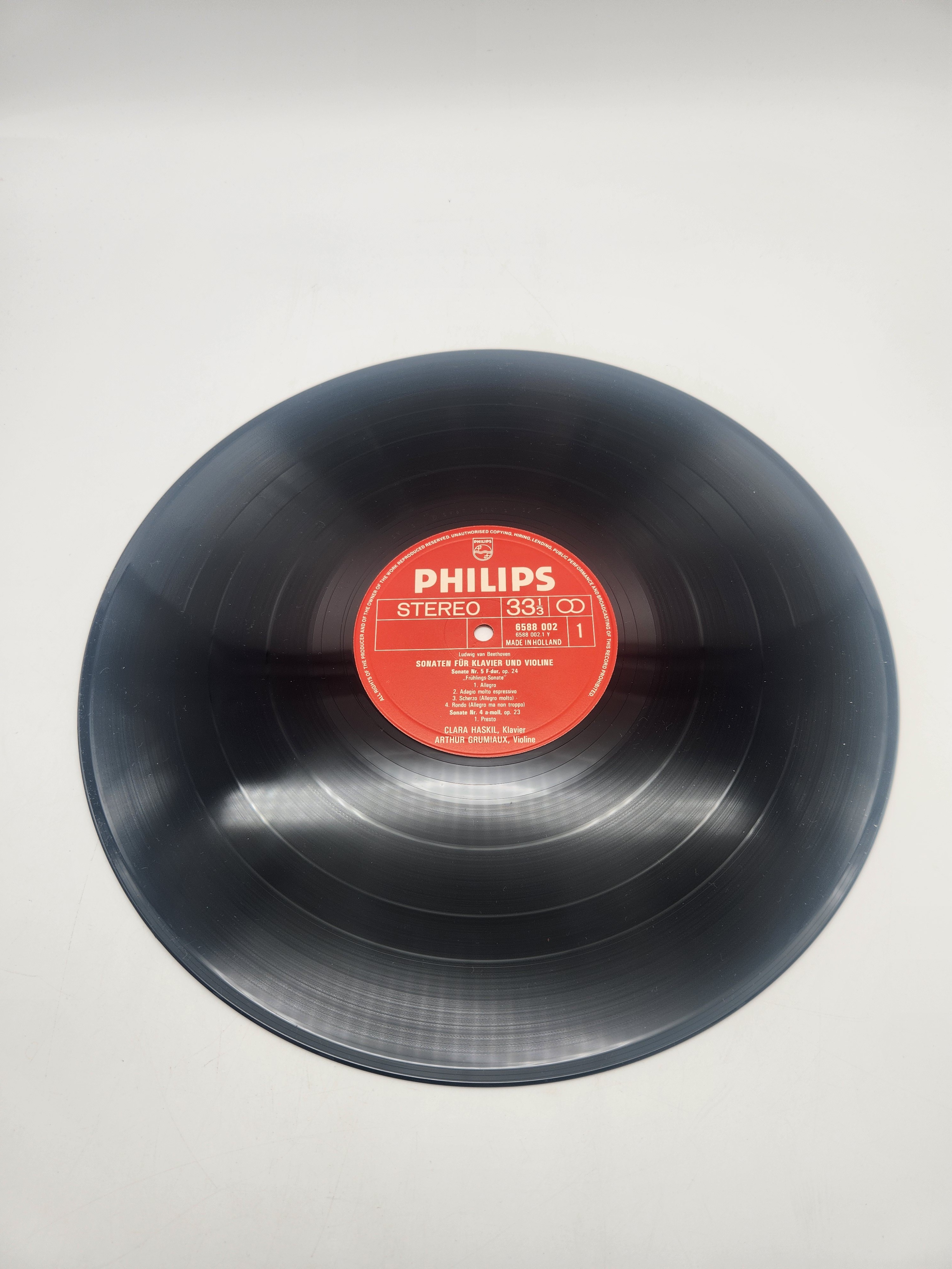 4 Vinyles 33 Tours - Sämtliche Sonaten für Klavier und Violine, composé par Ludwig van Beethoven Très bon état - Vue 24 - 