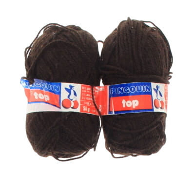 Lot de 2 pelotes marron - PINGOUIN TOP - 50g par pelote - Photo 0