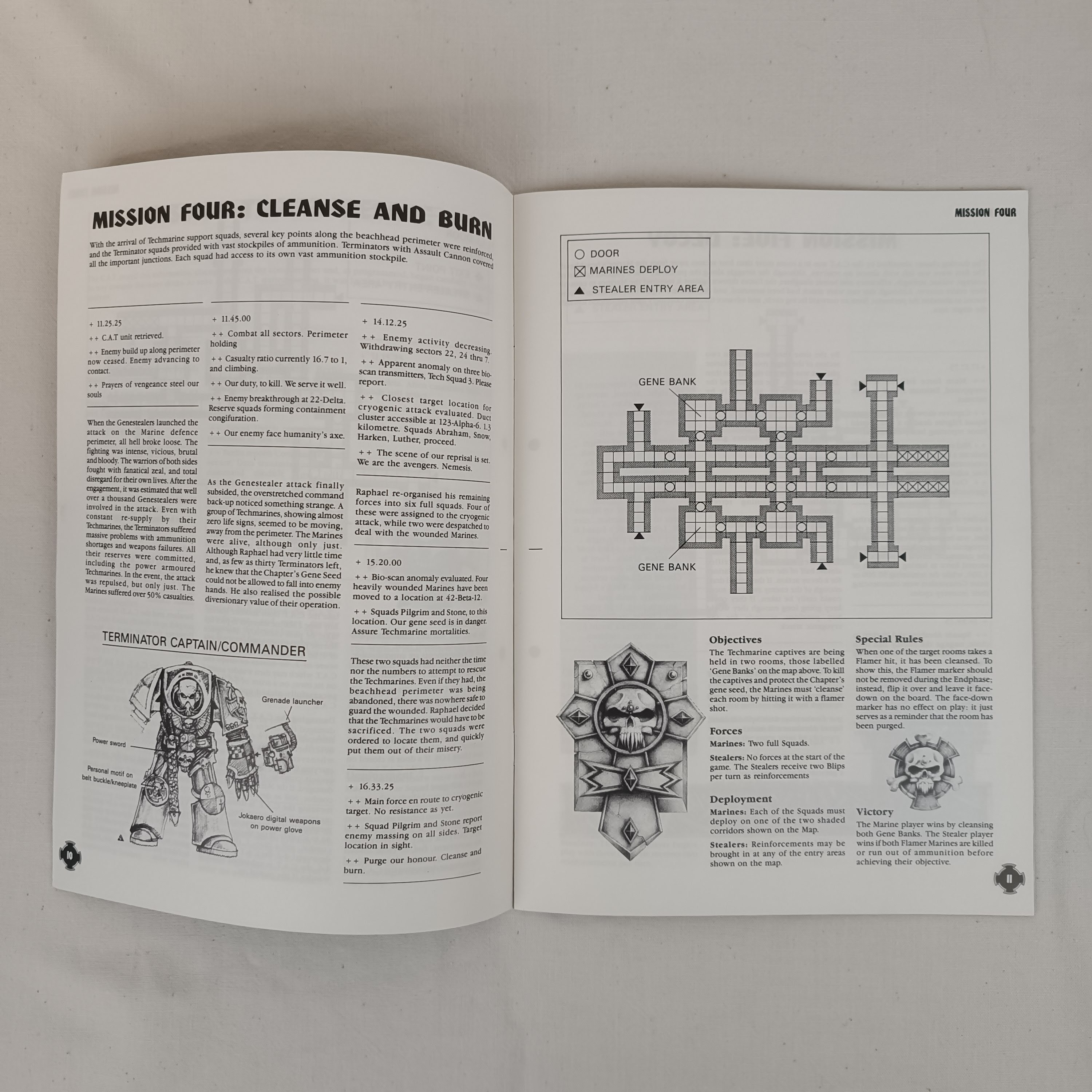Voir photo 26 de Jeu de société "Space Hulk" - Warhammer 40K, première édition de 1989, par Games Workshop, figurines peintes Jeu de société "Space Hulk" - Warhammer 40K, première édition de 1989, par Games Workshop, figurines peintes État correct - Vue 26 -