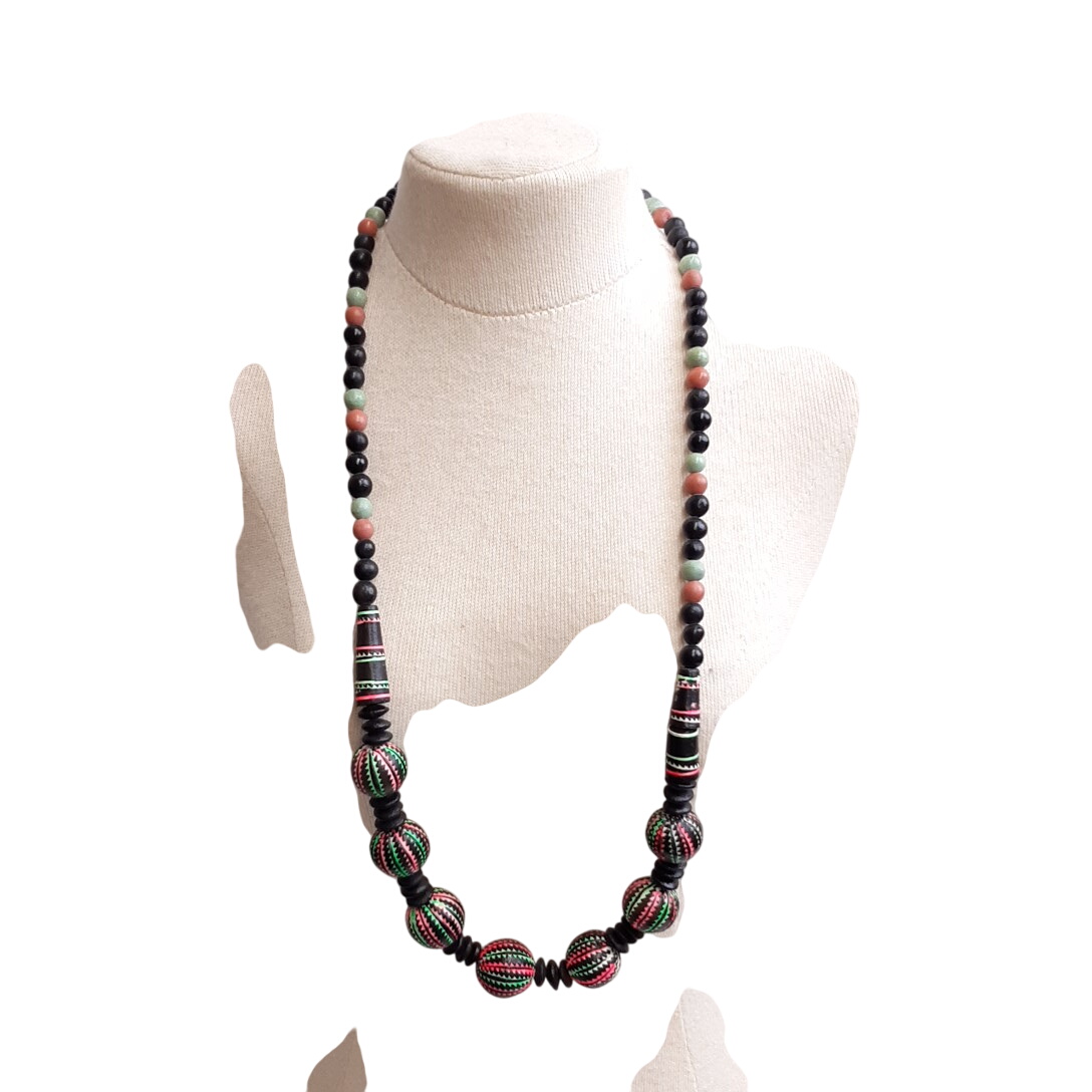 Collier de perles style Africain 50cm - Label Emmaus - Modalova