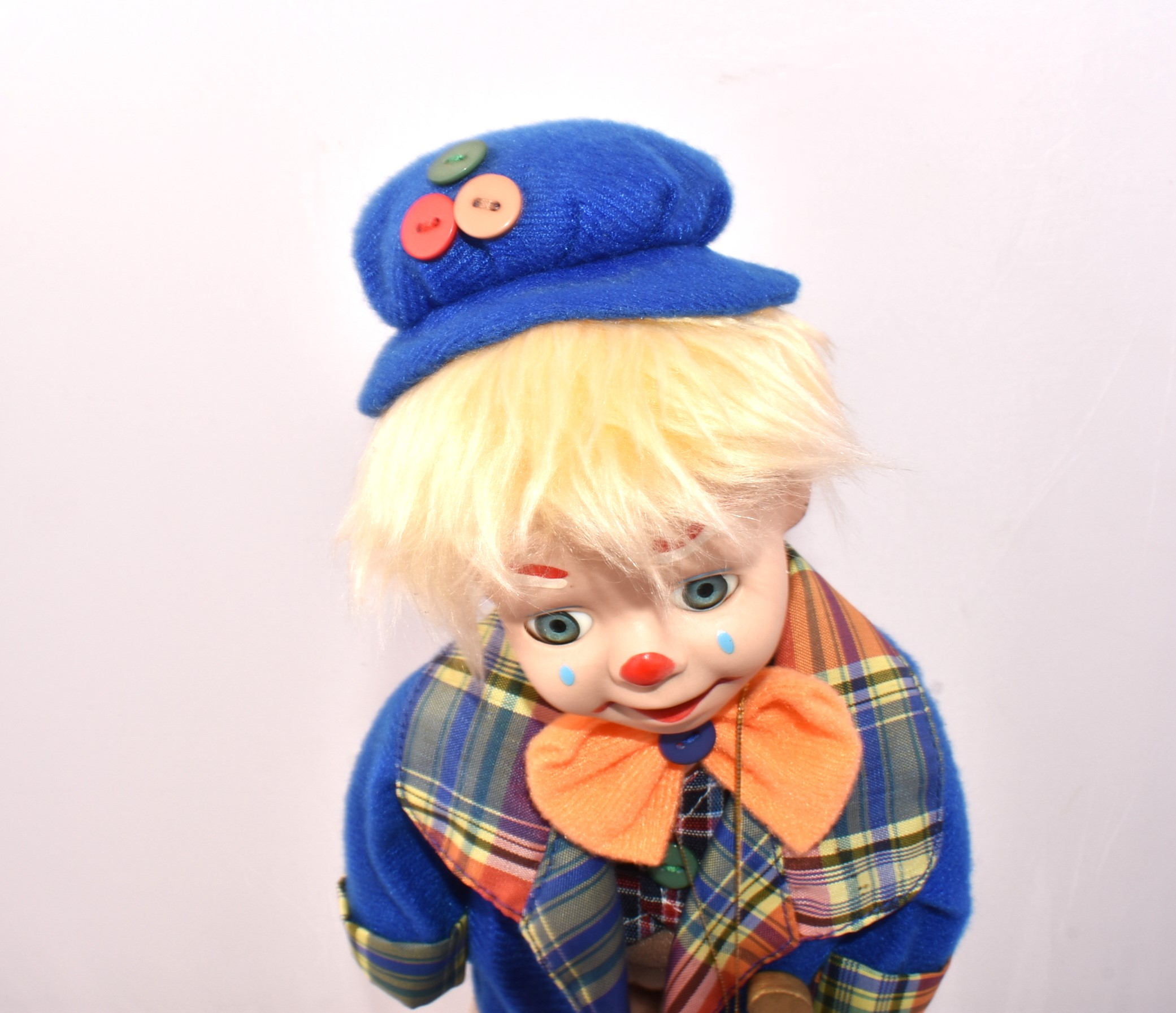 Clown automate musicale en porcelaine vintage - Bon état - Photo 3