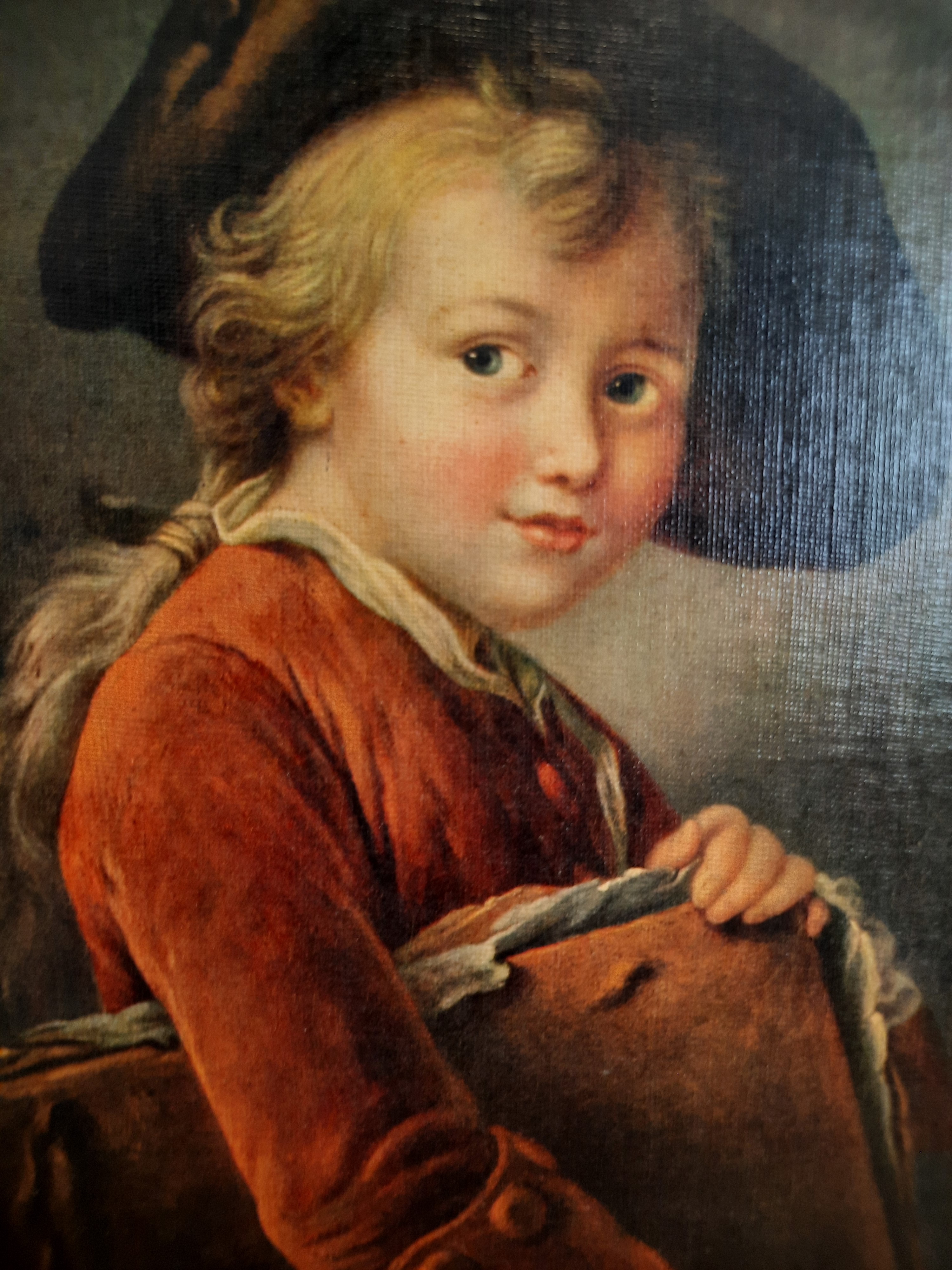 Tableau de Fançois Hubert Drouais - Le jeune élève Bon état - Vue 4 - 