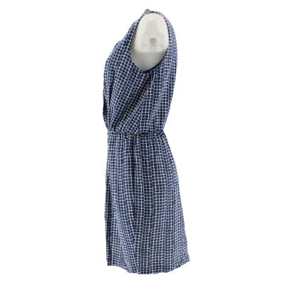 Robe bleue à carreaux blancs - Femme - Tommy Hilfiger - Taille L Très bon état - Vue 3 - 