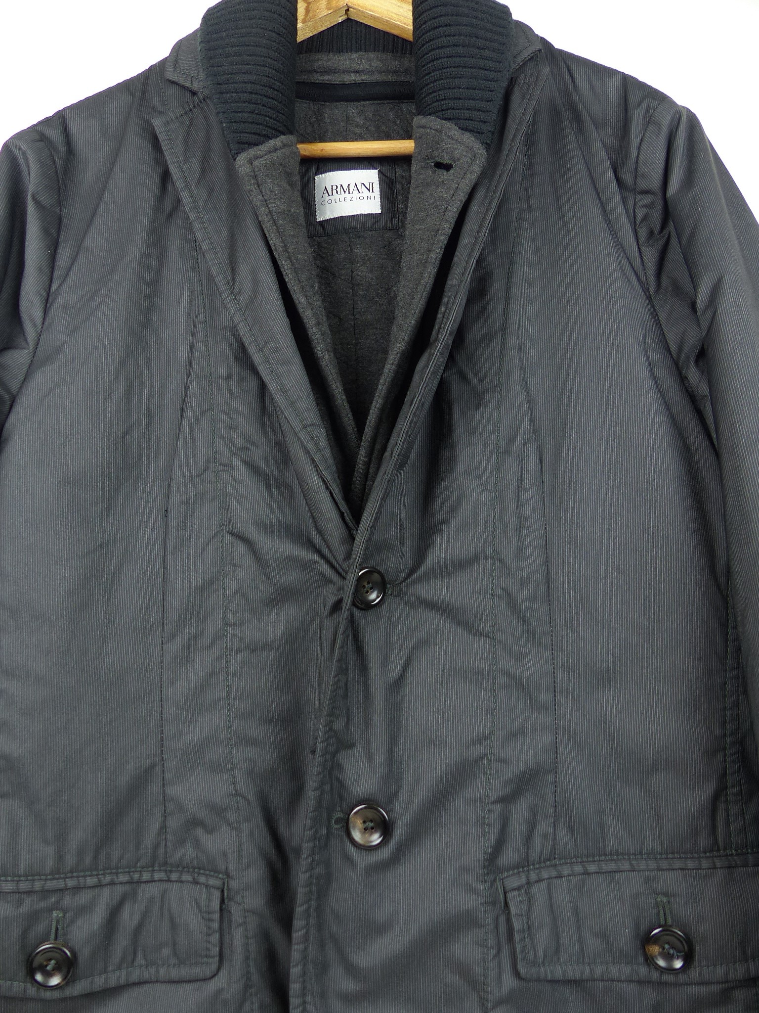 Veste noir Homme col zippé - Water Repellent - Armani Collezioni : T48  - Photo 4