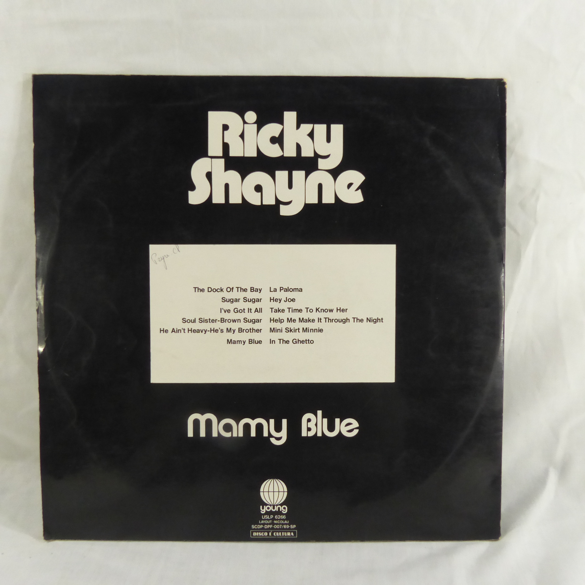 Vinyle 33T Ricky Shayne – Mamy Blue.  - Vue 2 - 