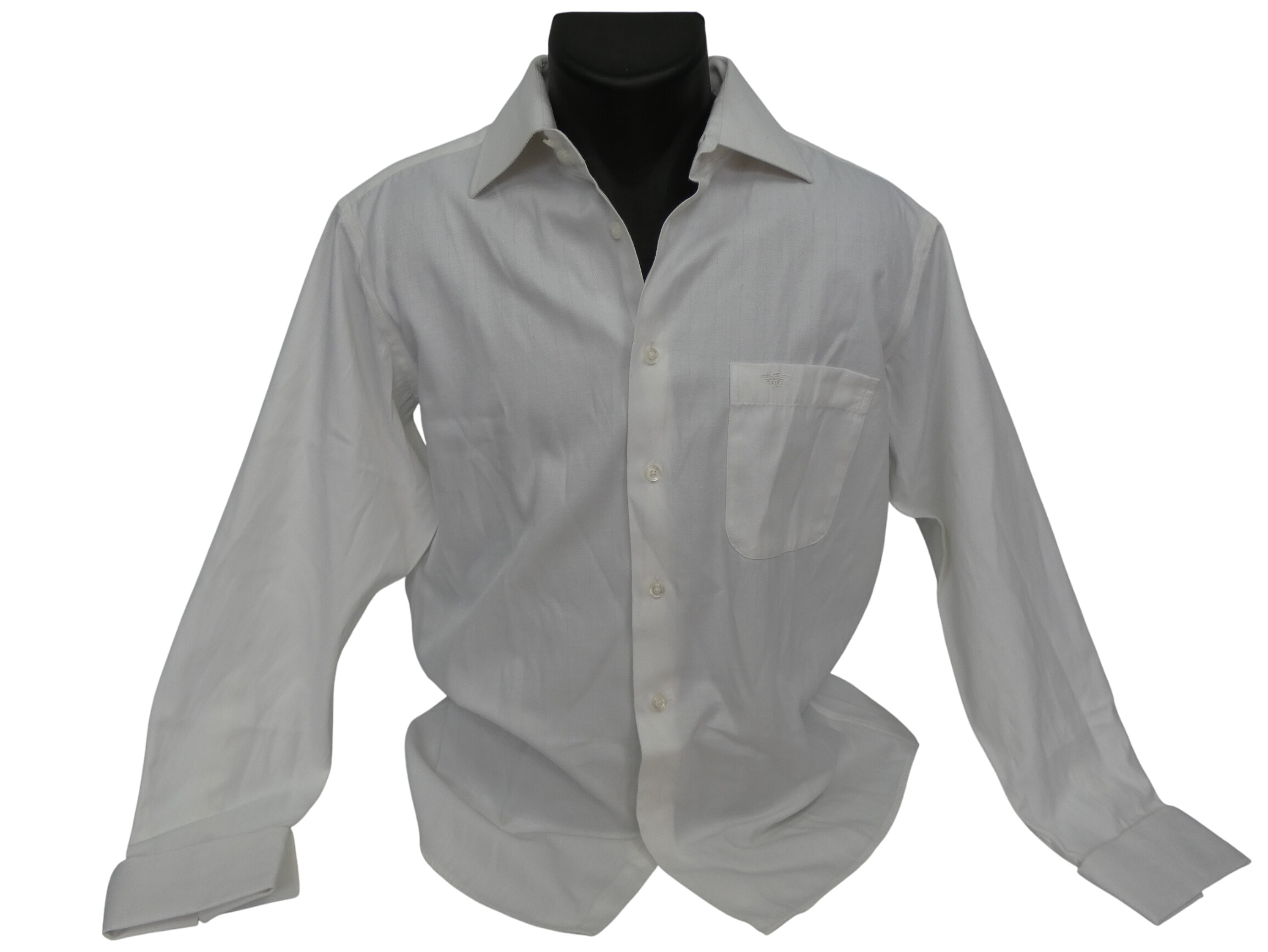 Chemise à manches longues en coton blanc de marque GIORGIO ARMANI T.40 - Photo 0