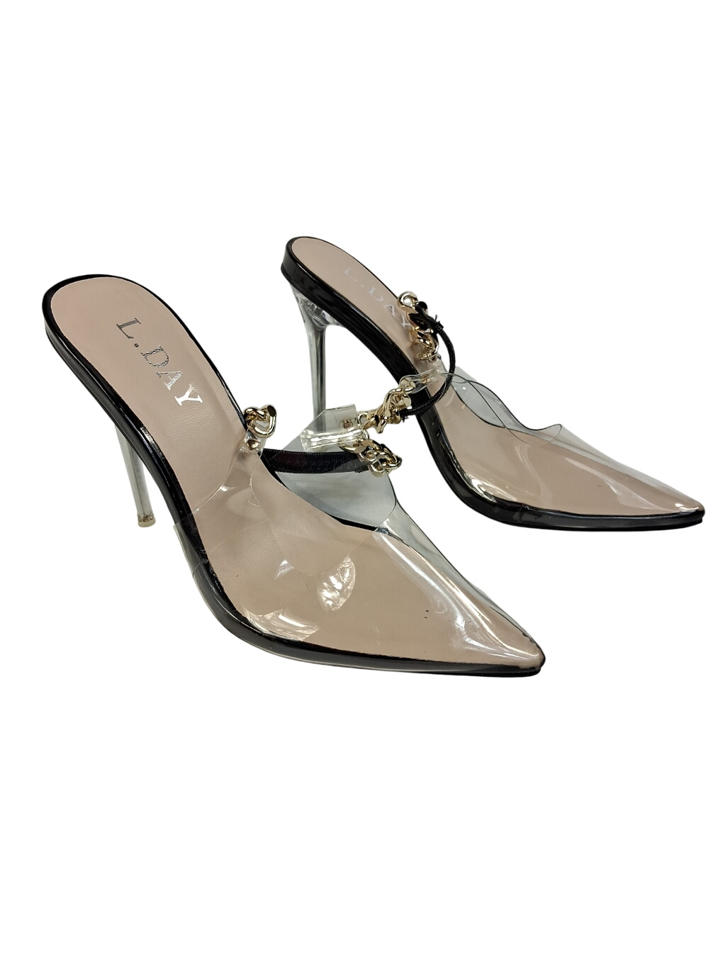 Acheter Sandales L.Day transparentes à talons stileto T38 Très bon état - 20,00 € Sandales L.Day transparentes à talons stileto T38 Très bon état - reconditionné disponible sur Label Emmaüs