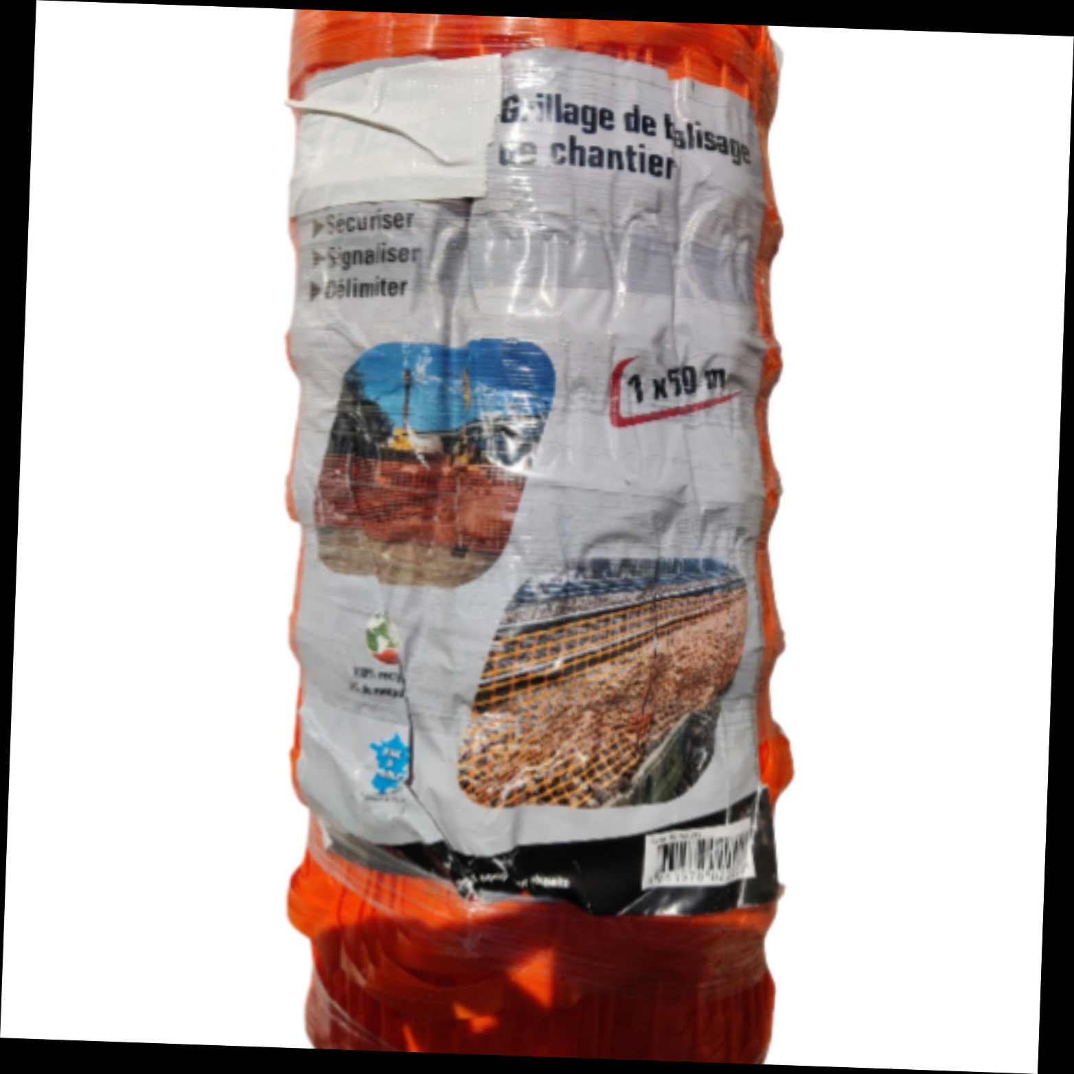 Grillage de balisage de chantier orange 1m x 50 m Comme neuf - Vue 2 - 