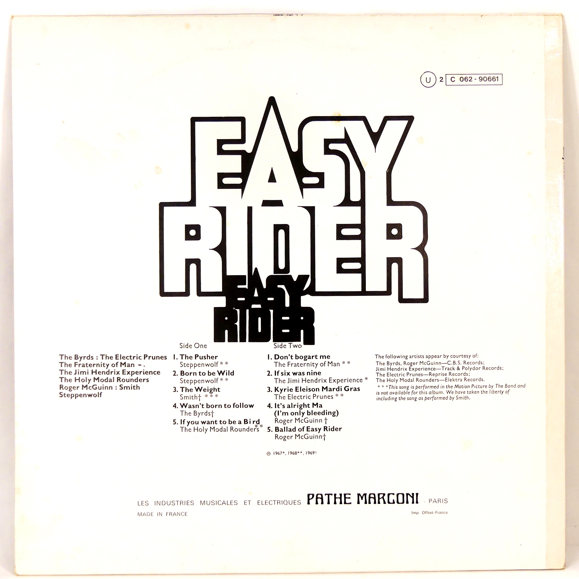 Voir photo 3 de Vinyle - Easy Rider Songs - 1970 Vinyle - Easy Rider Songs - 1970 Bon état - Vue 3 -
