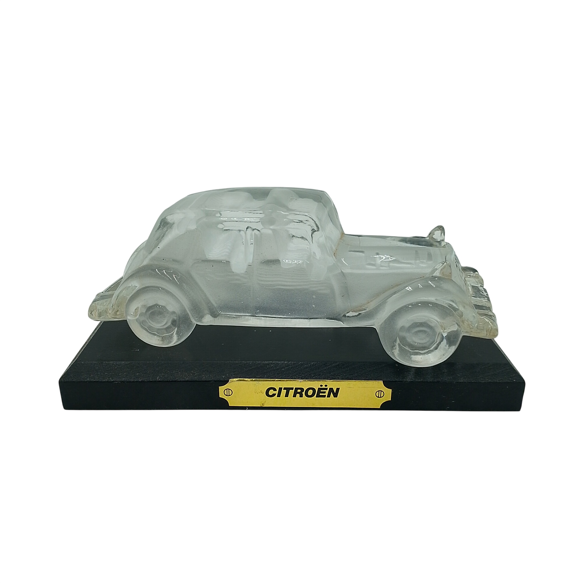 Miniature Traction Citroën en verre  -  reconditionné disponible sur Label Emmaüs